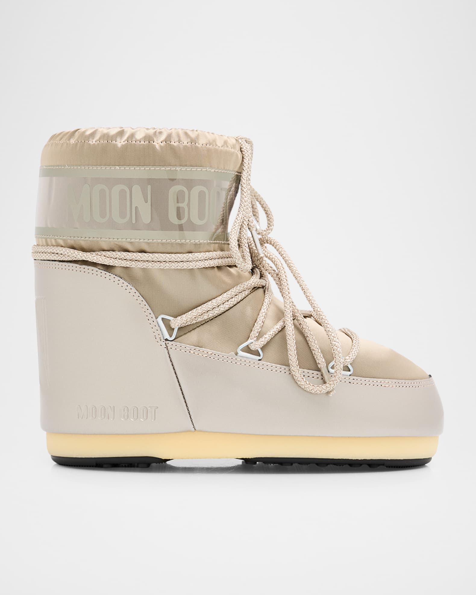 Moon Boot Icon Glance Satin Low Snow Boots | Neiman Marcus