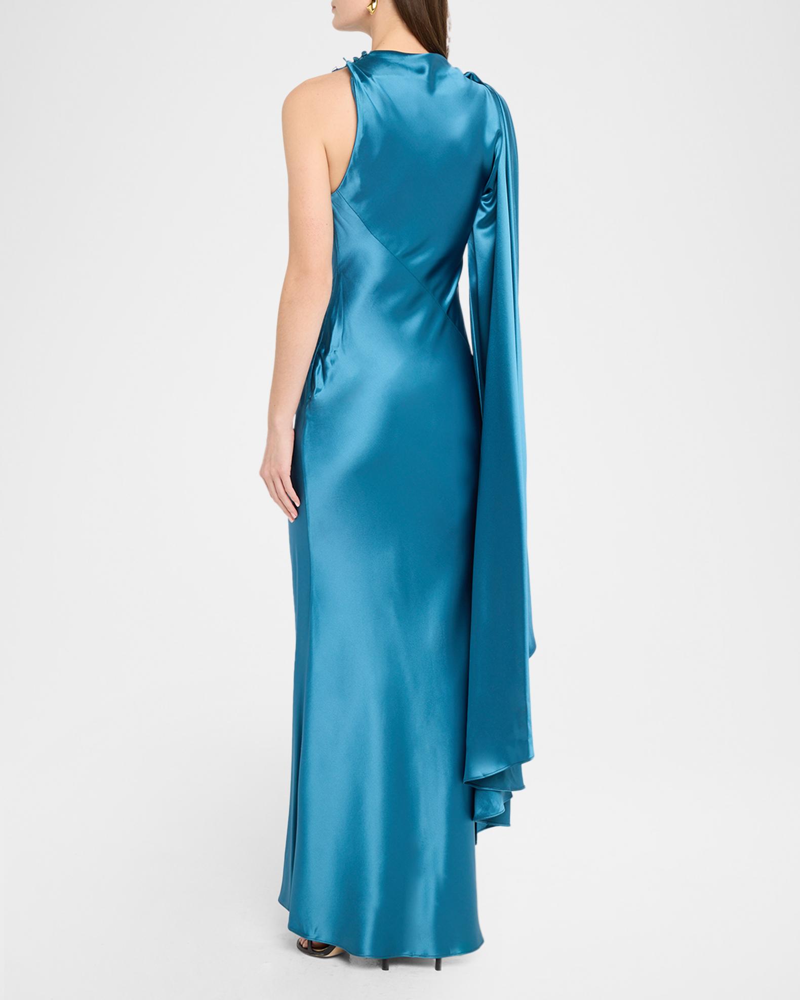 asymmetrical silk bias cut dress by galvan Galvan London