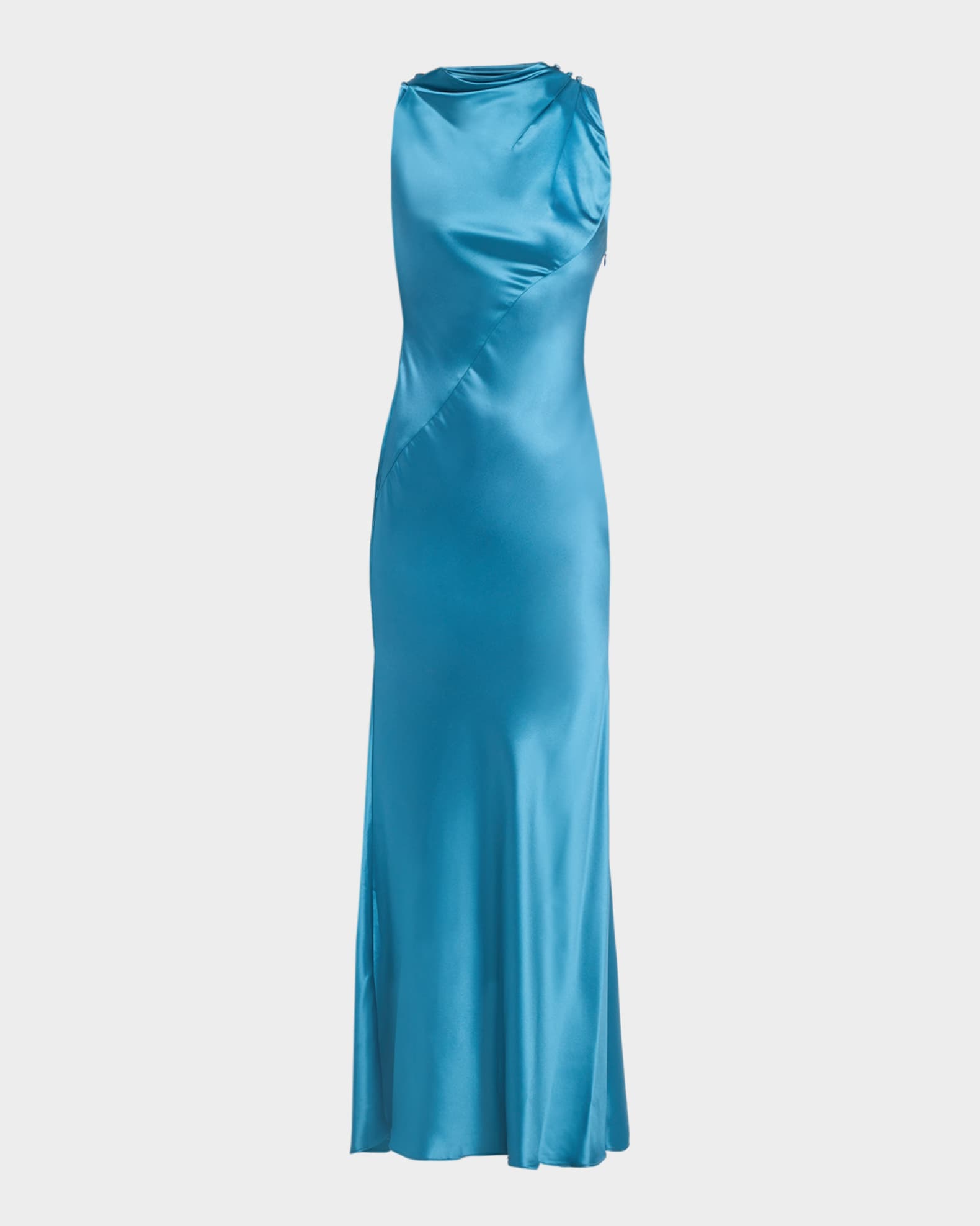 white christmas dresses Silk Charmeuse Bias-Cut Slip Dress main image 0