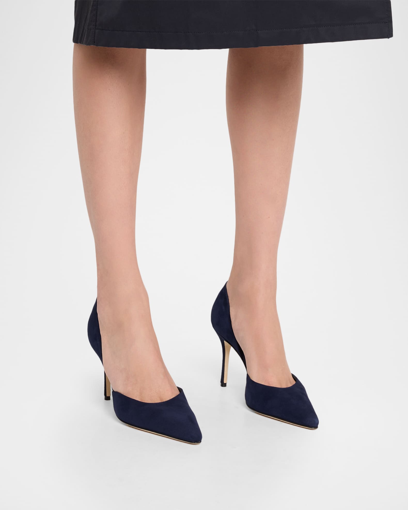 Manolo Blahnik 50mm Maren Suede Pointed-Toe Pumps | Neiman Marcus