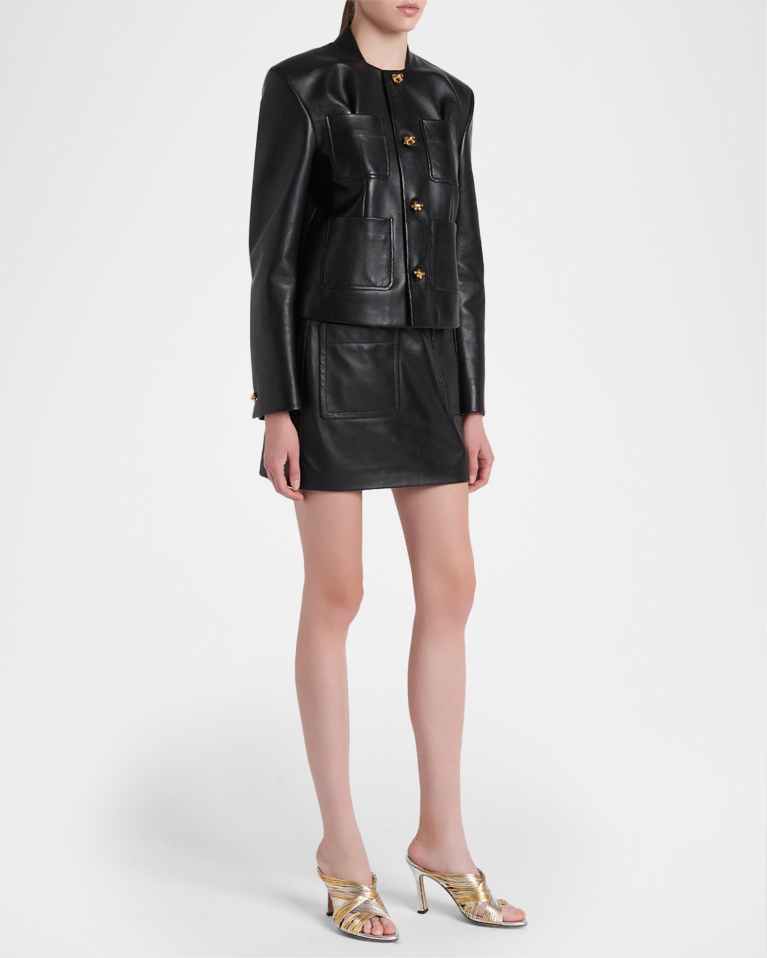 Bottega Veneta 90mm Rana Metallic Leather Tubular Mules | Neiman