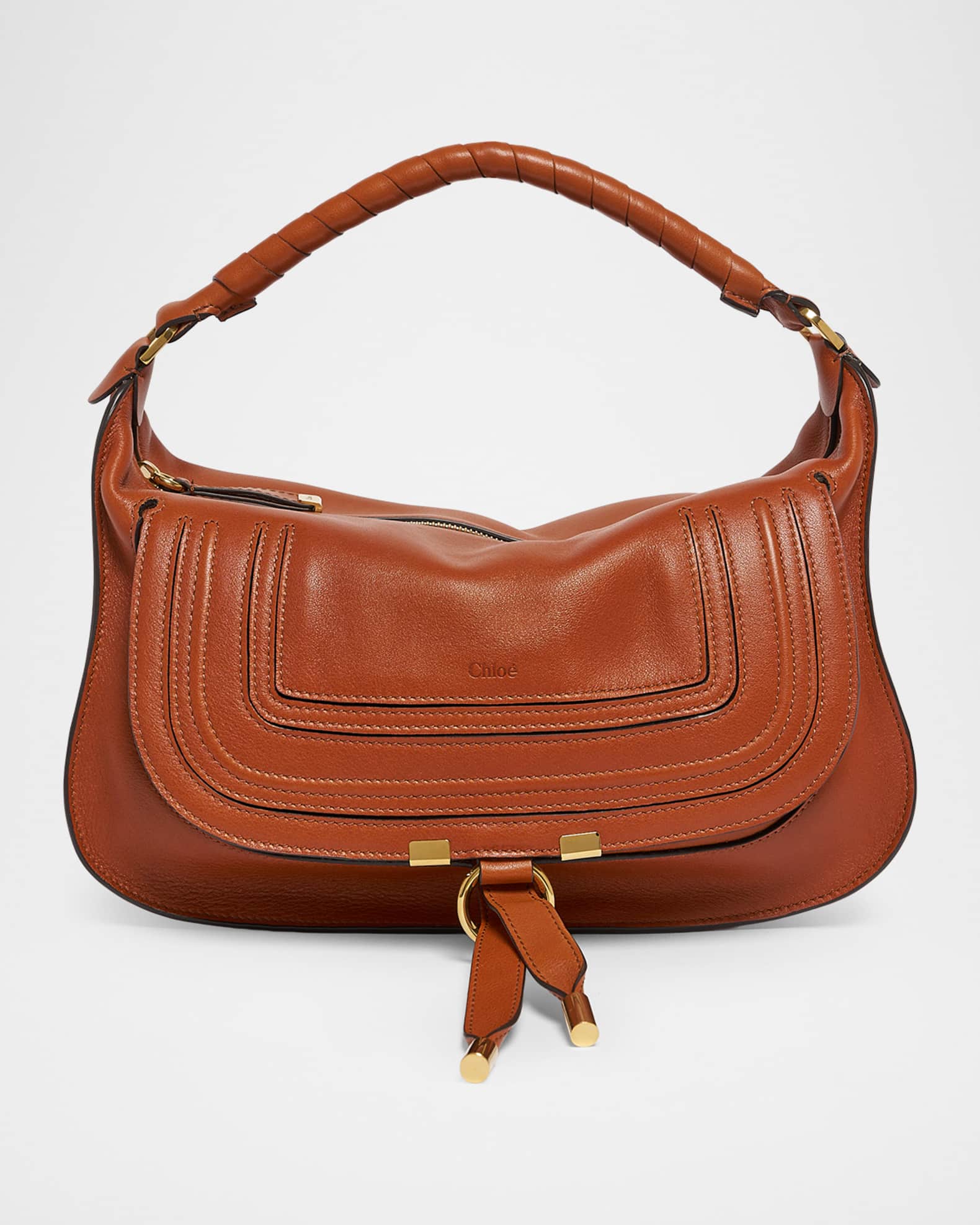 Chloe Marcie ショルダーバッグ Chloe Marcie Medium Saddle Shoulder Bag in Leather | Neiman Marcus