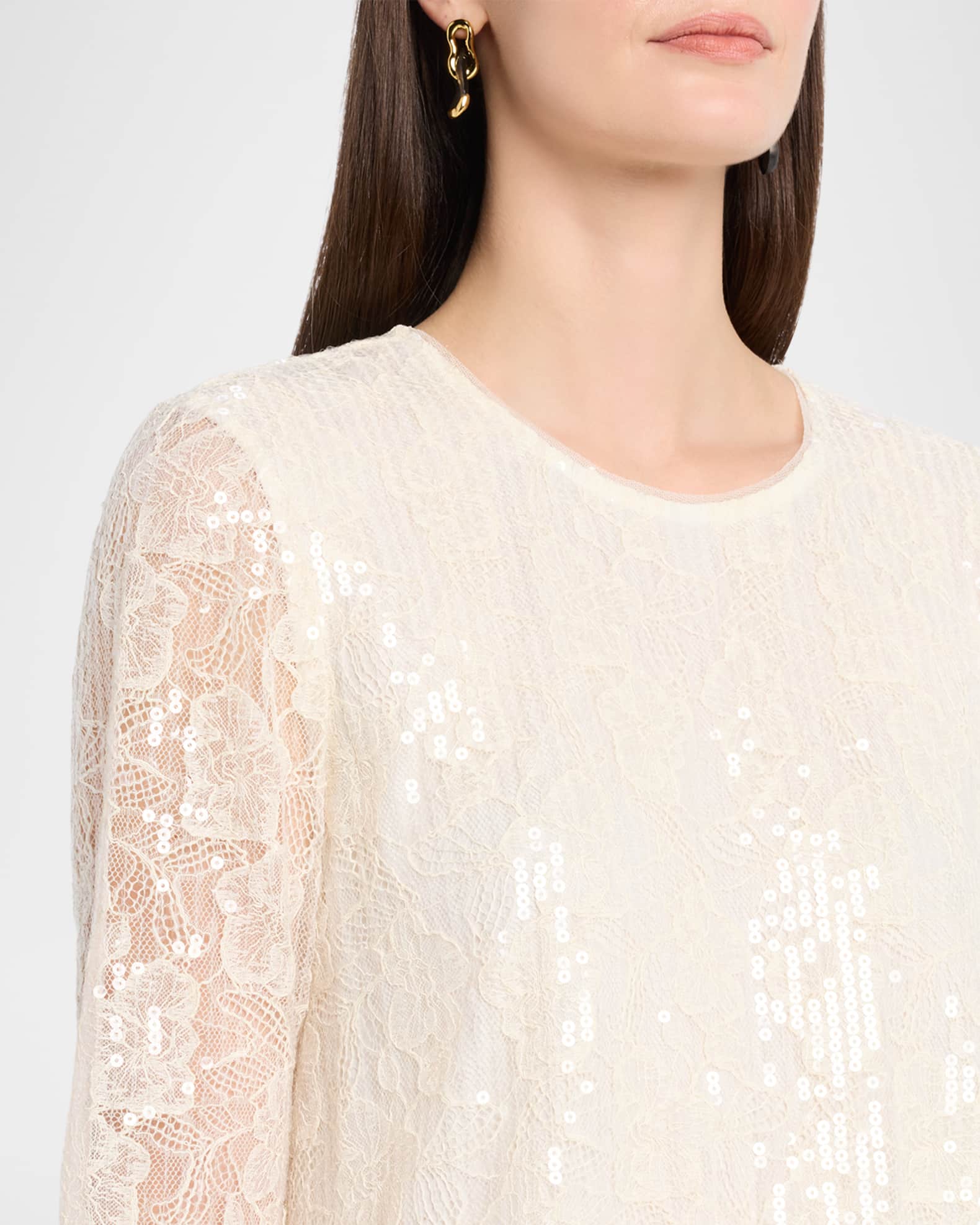 Toccin Gramercy Sequined Lace Mini Dress | Neiman Marcus