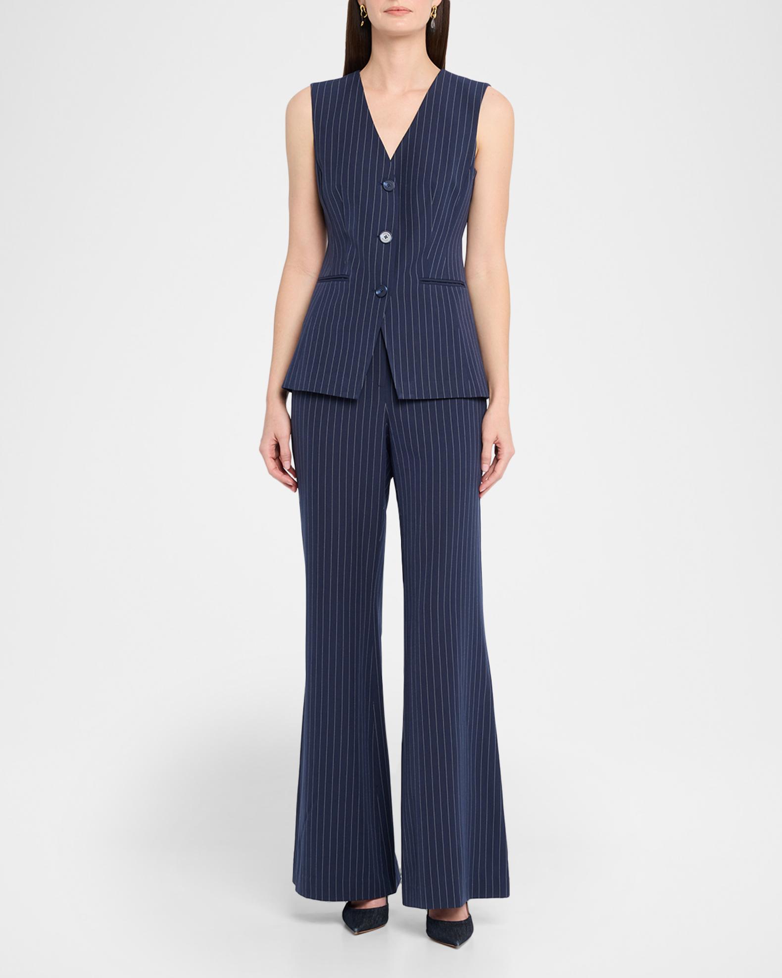 Toccin Gaia Striped Flare Pants | Neiman Marcus