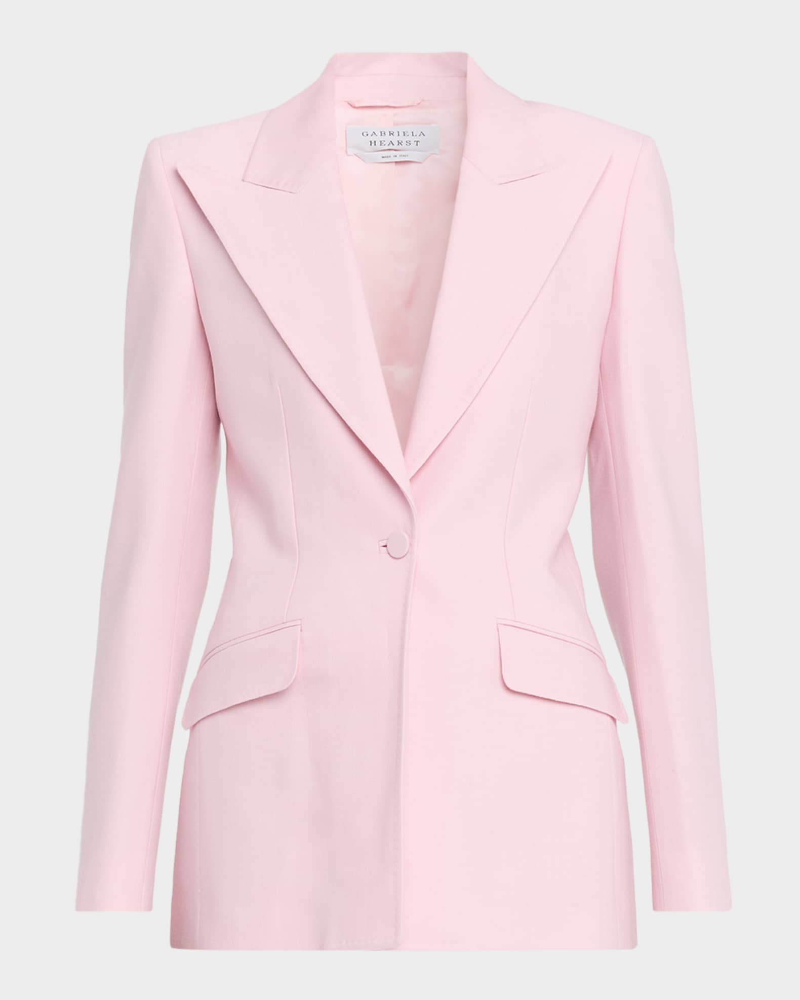 Gabriela Hearst Leiva Herringbone Single-Breasted Blazer | Neiman