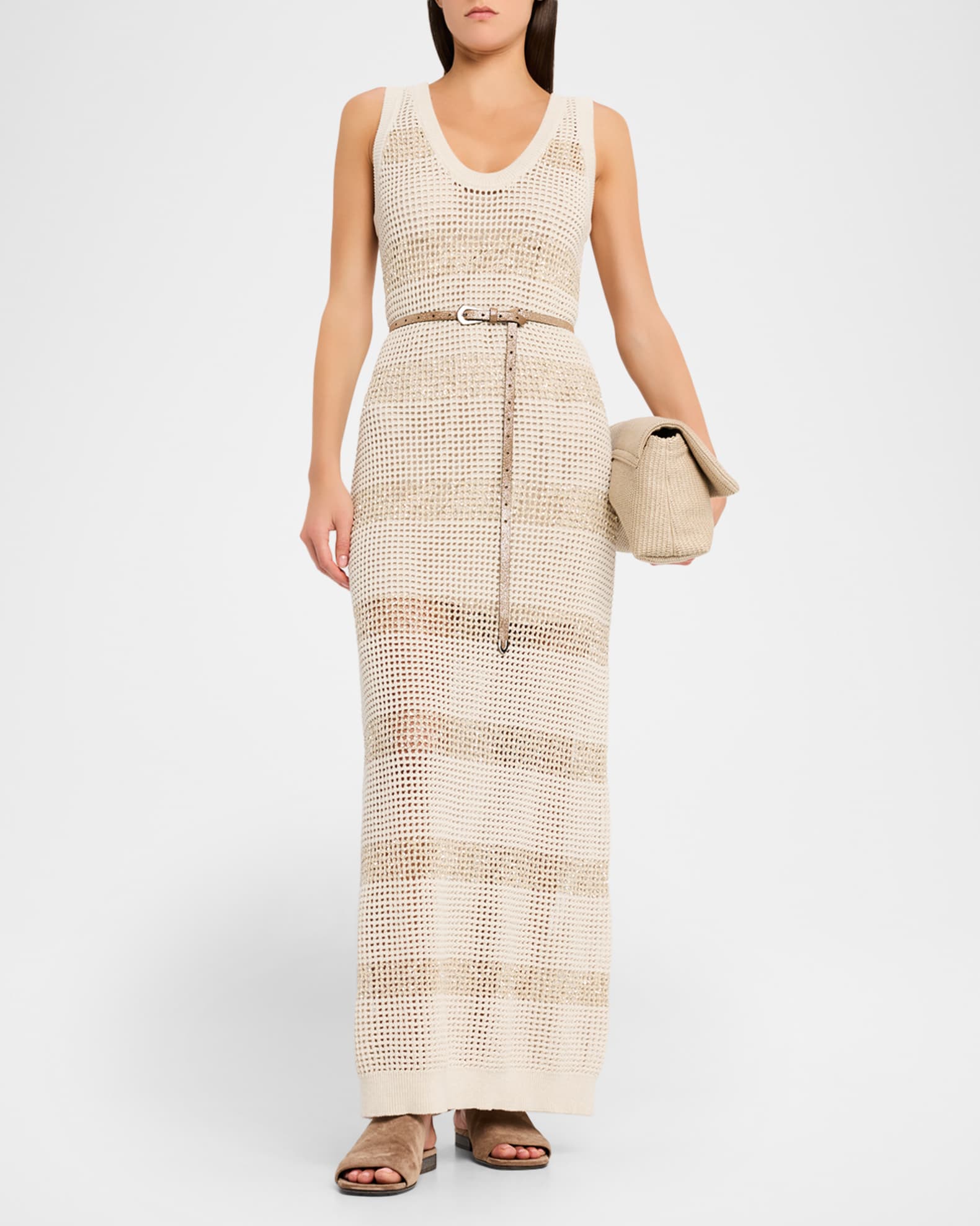 chinese dress ladies BRUNELLO CUCINELLI Cashmere Maxi Tank Dress main image 1