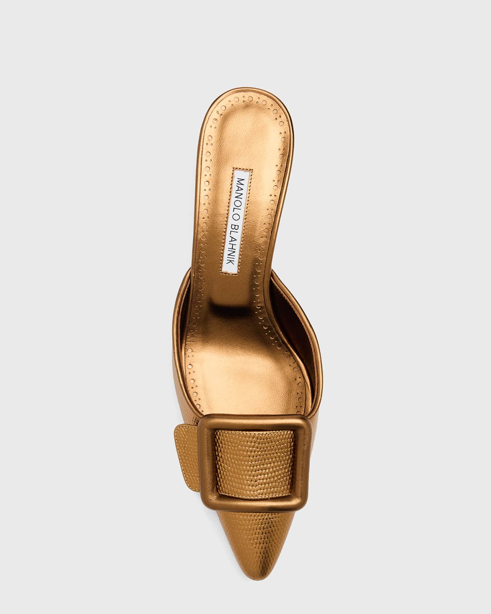 MANOLO BLAHNIK キャメル ミュール Manolo Blahnik Jadarona Leather Mule Sandals - Bergdorf Goodman