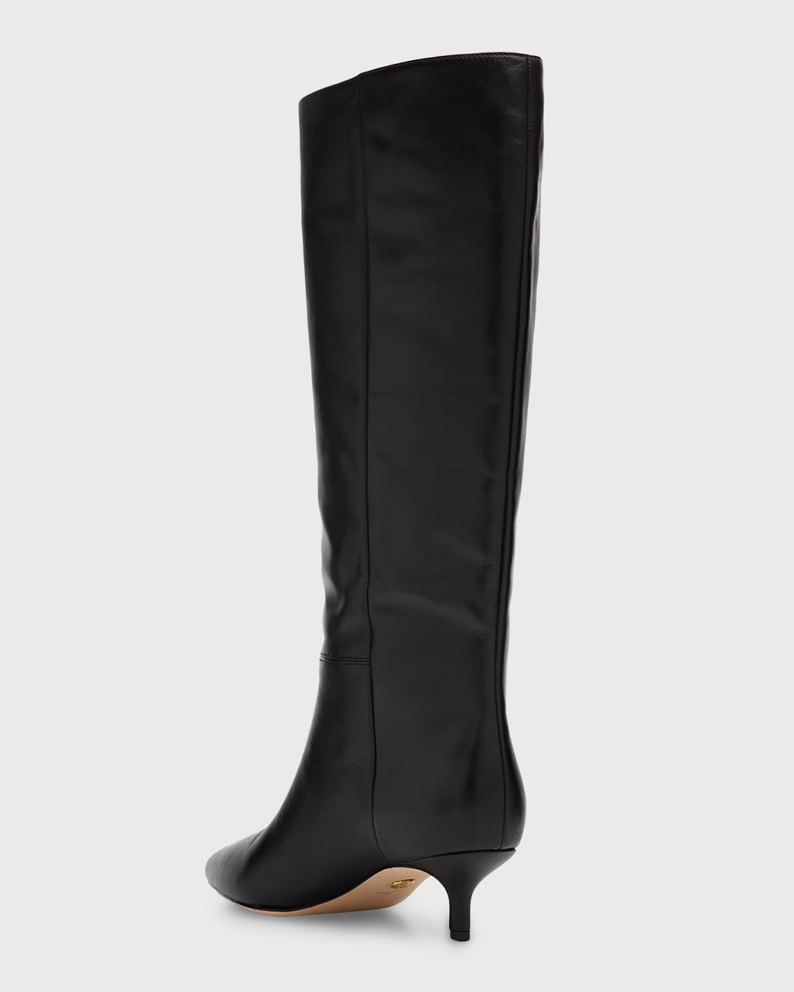 Veronica Beard 45mm Lisa Leather Knee-High Boots | Neiman Marcus