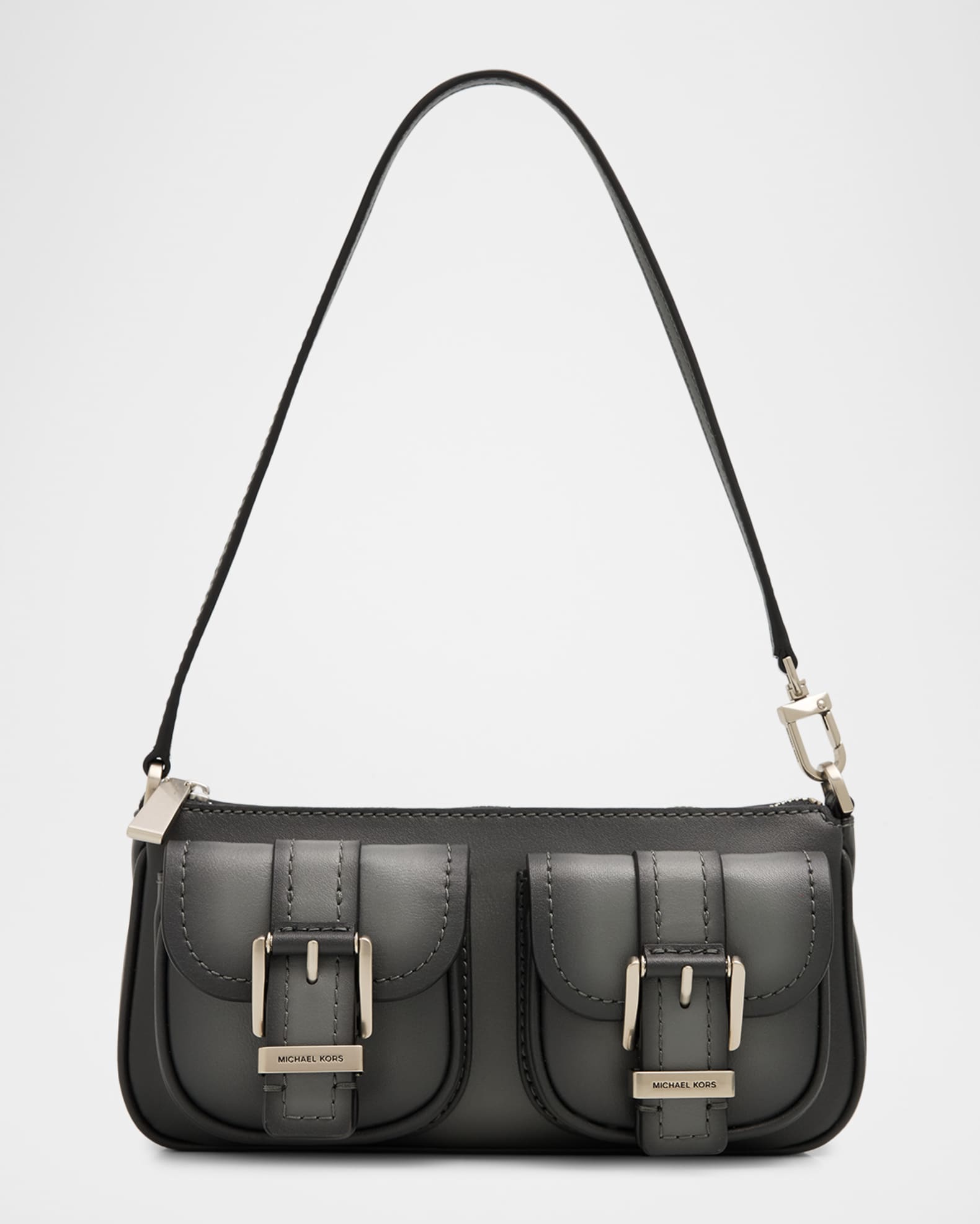 MICHAEL Michael Kors Zoe Small Burnished Leather Pochette Shoulder