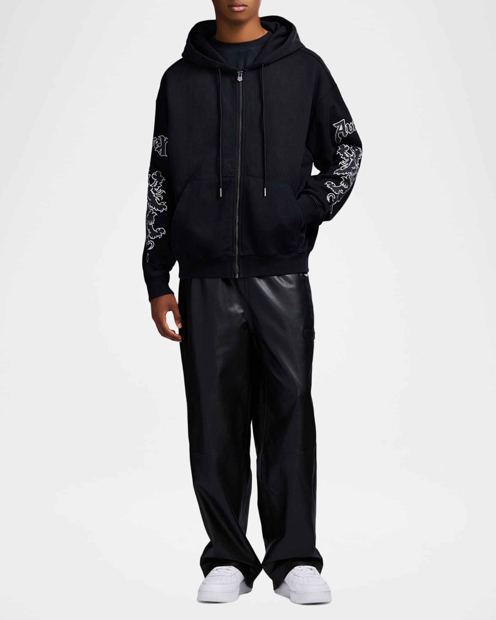 AVIREX Men's Goth Fleece Full-Zip Hoodie | Neiman Marcus