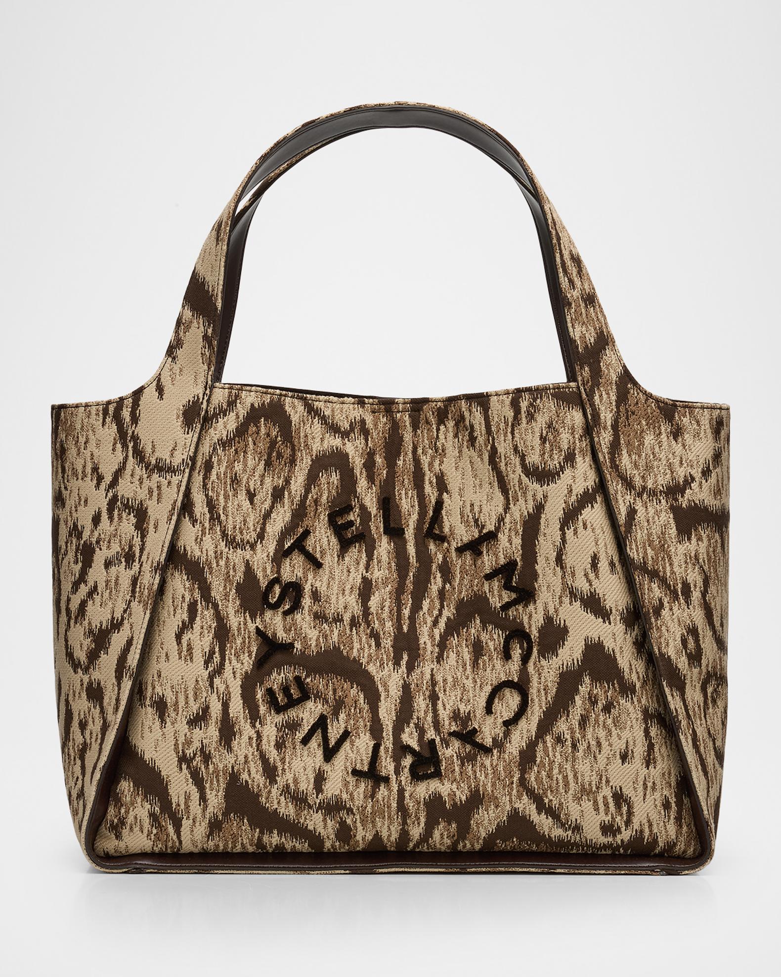 cham82  ◎ STELLA McCARTNEY Stella McCartney Cloud Leopard Jacquard Logo Tote Bag | Neiman Marcus