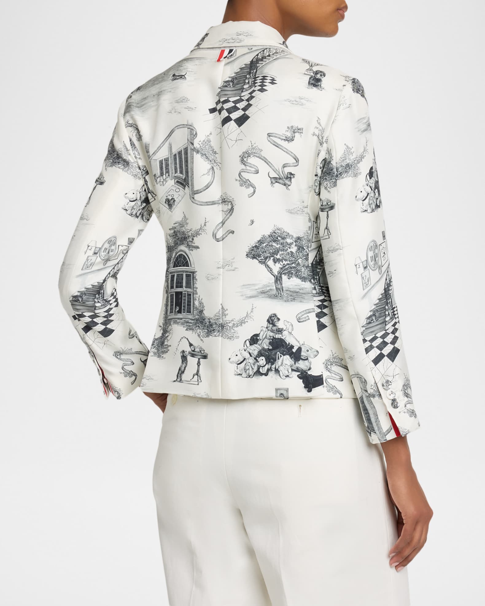 Thom Browne Hector Toile Unconstructed Silk Twill Fit 3 Sportcoat