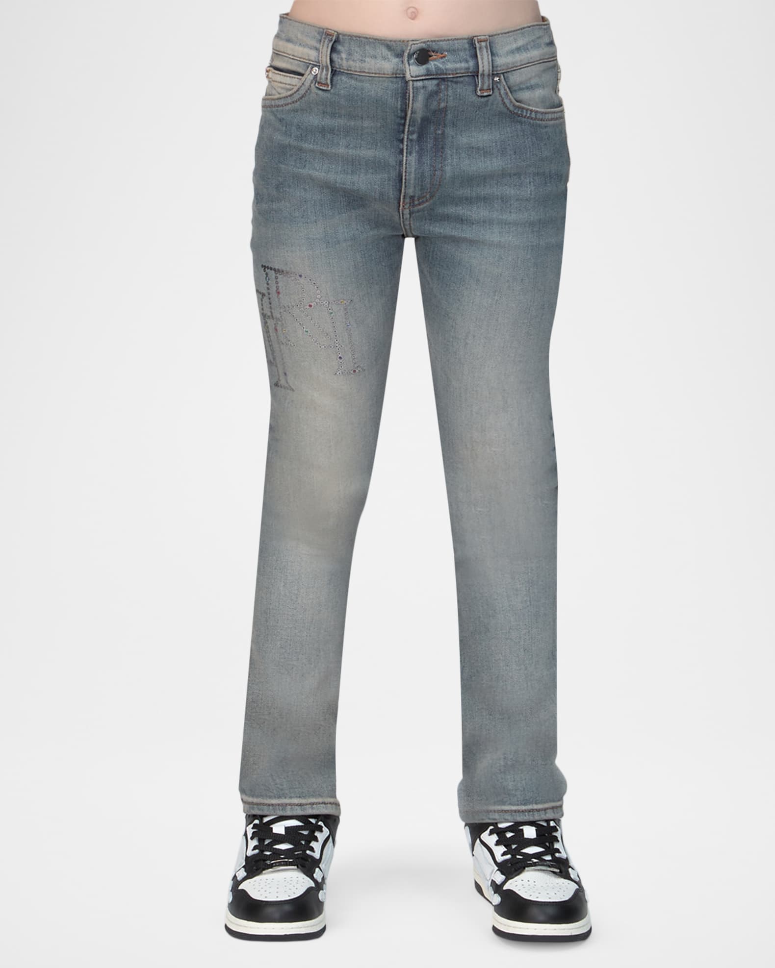 Amiri Kid's Staggered Denim Jeans | Neiman Marcus