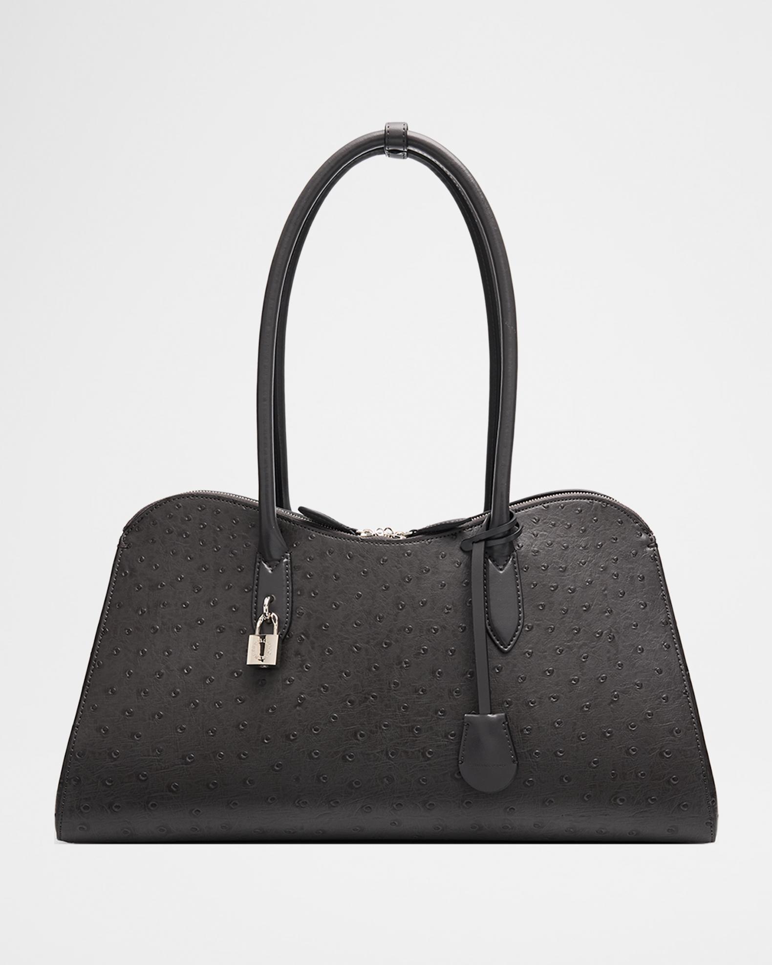 Stella McCartney Ryder Vegan Ostrich Leather Shoulder Bag | Neiman