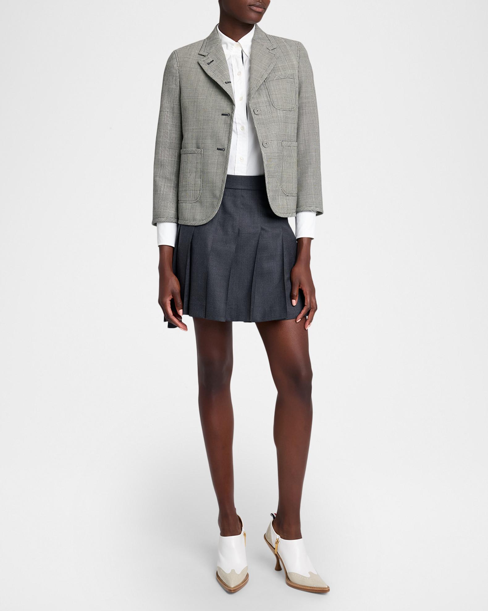 Thom Browne Fit 2 Multi-Check Crop Single-Breasted Sport Coat