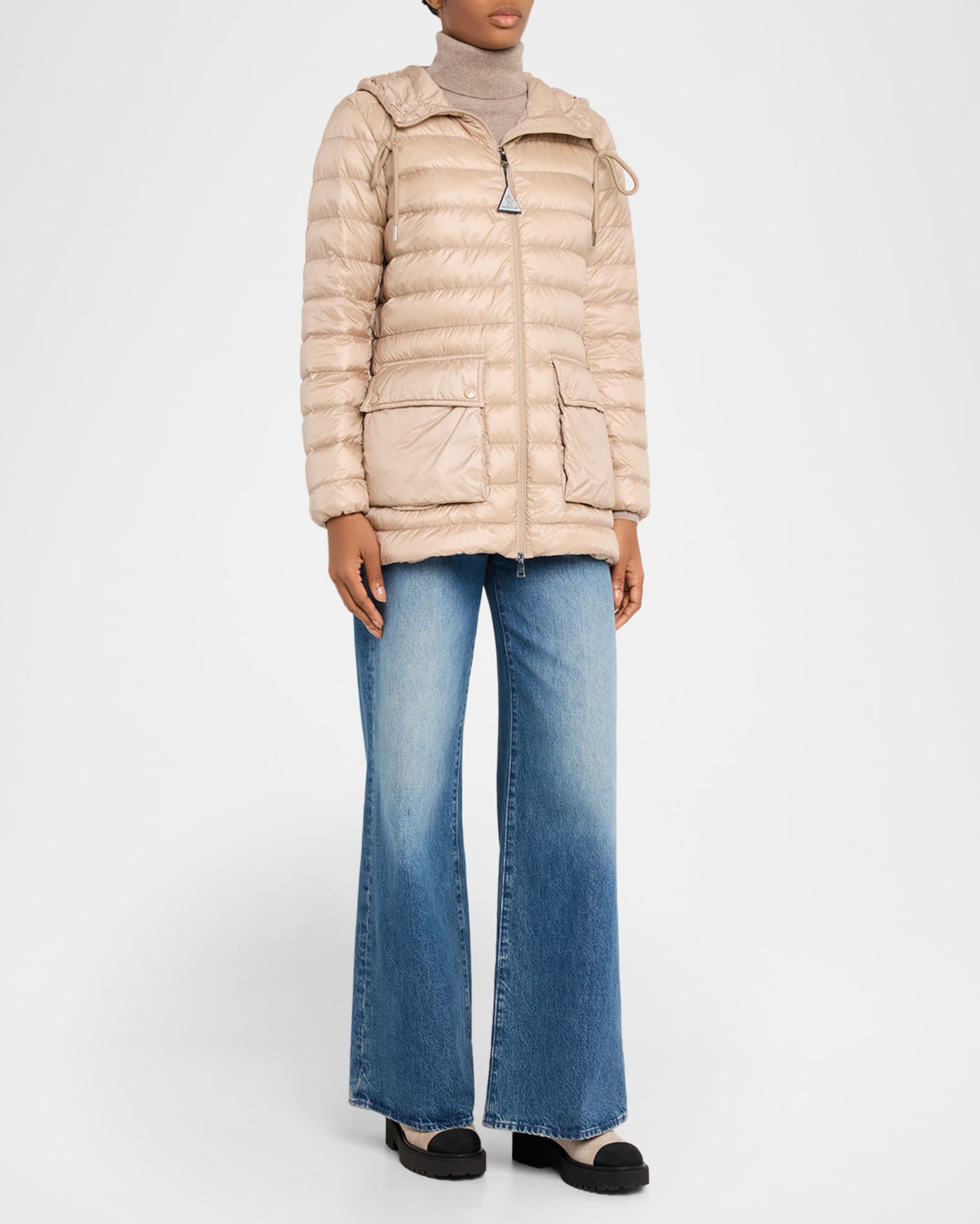 Moncler Jasmin Hooded Short Down Parka | Neiman Marcus