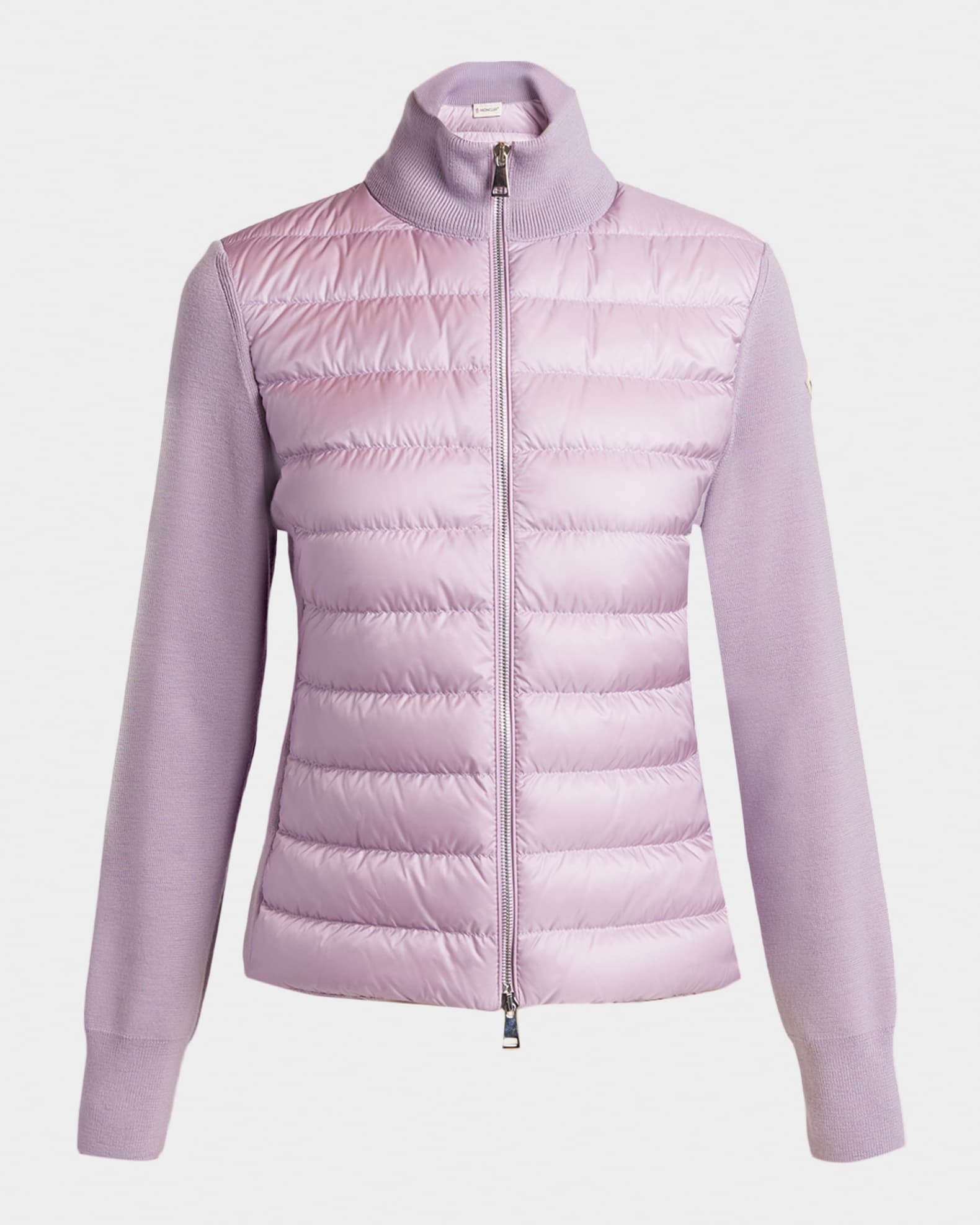 Moncler Padded Wool Zip-Up Cardigan | Neiman Marcus