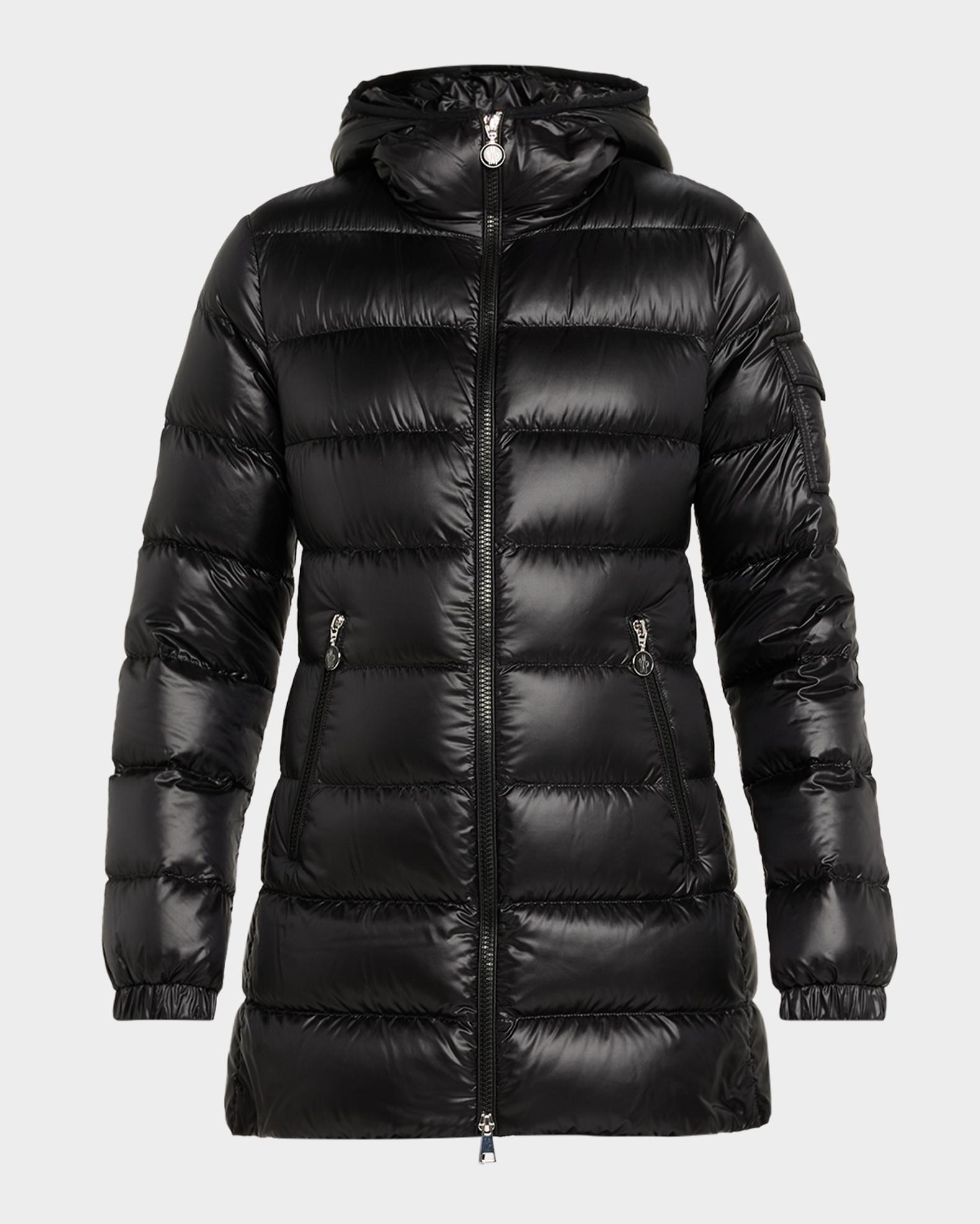Moncler Glements Hooded Mid-Length Down Jacket | Neiman Marcus