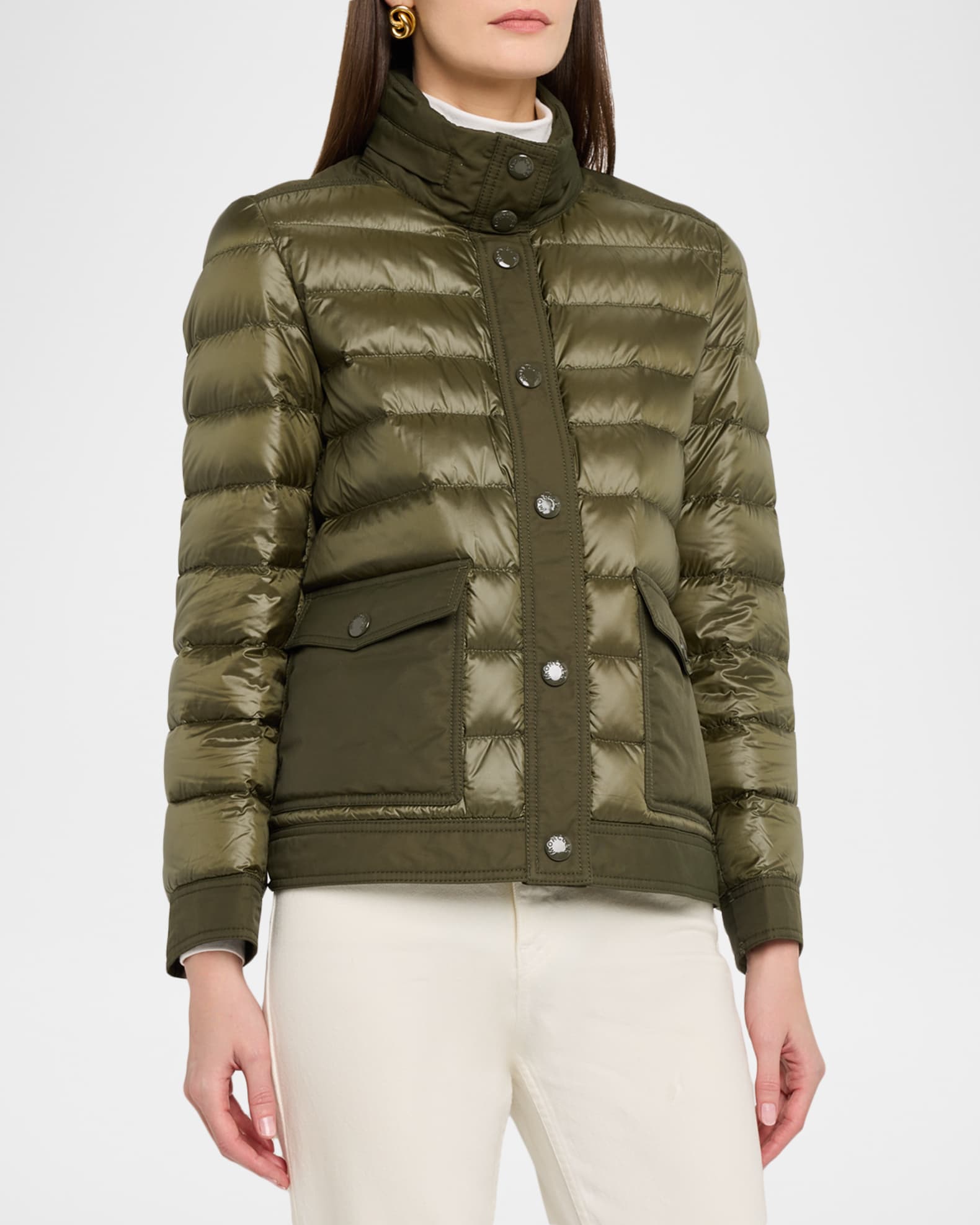 Moncler Origan Short Down Jacket | Neiman Marcus