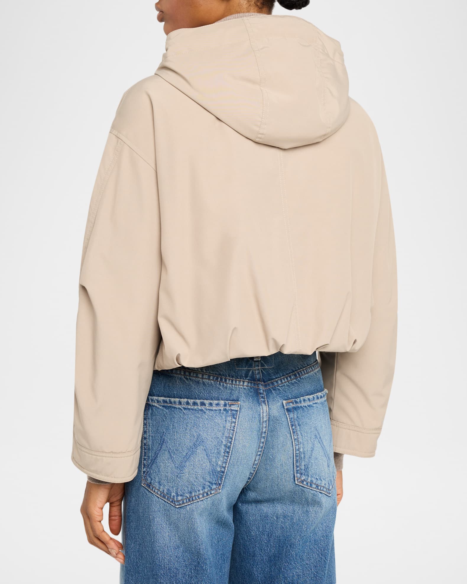 Moncler Eucalyptus Hooded Short Down Jacket | Neiman Marcus