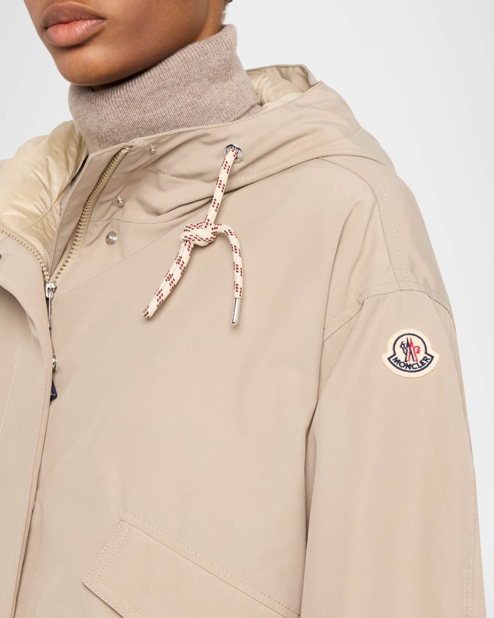 Moncler Eucalyptus Hooded Short Down Jacket | Neiman Marcus
