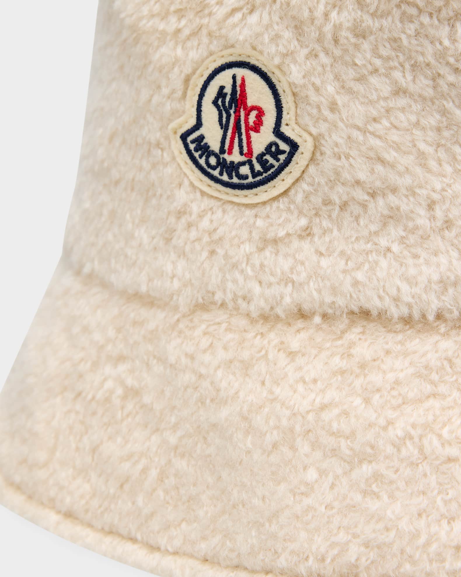 Moncler Wool Logo Bucket Hat | Neiman Marcus