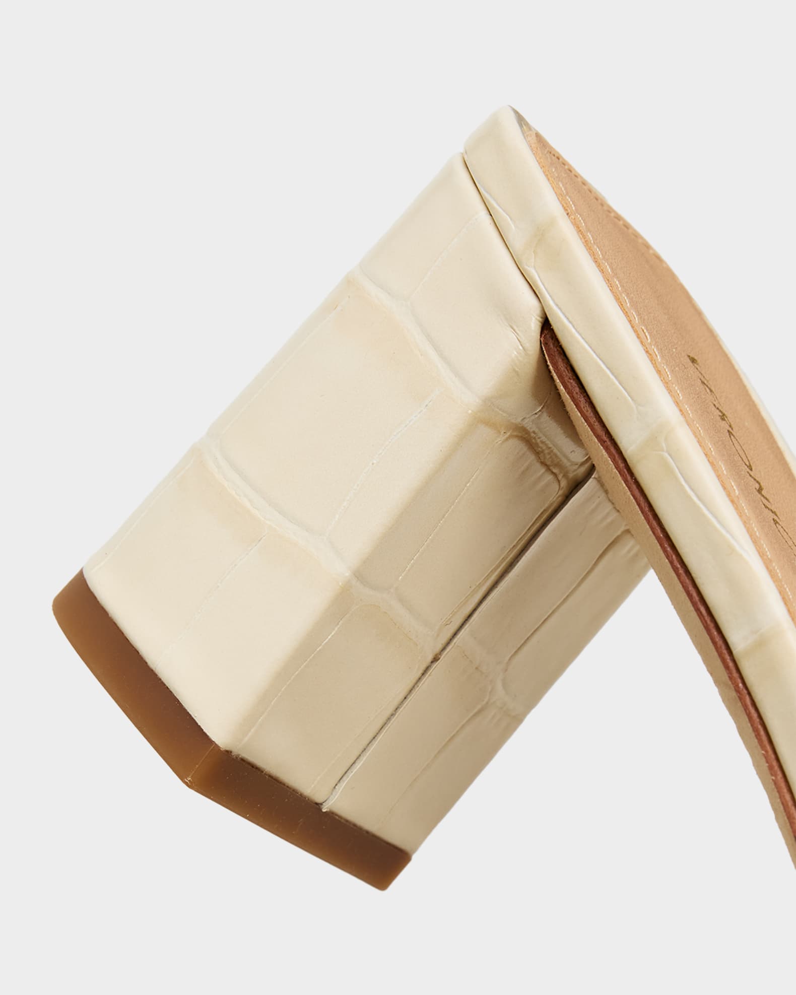 Veronica Beard 55mm Via Croc-Embossed Leather Block-Heel Sandals