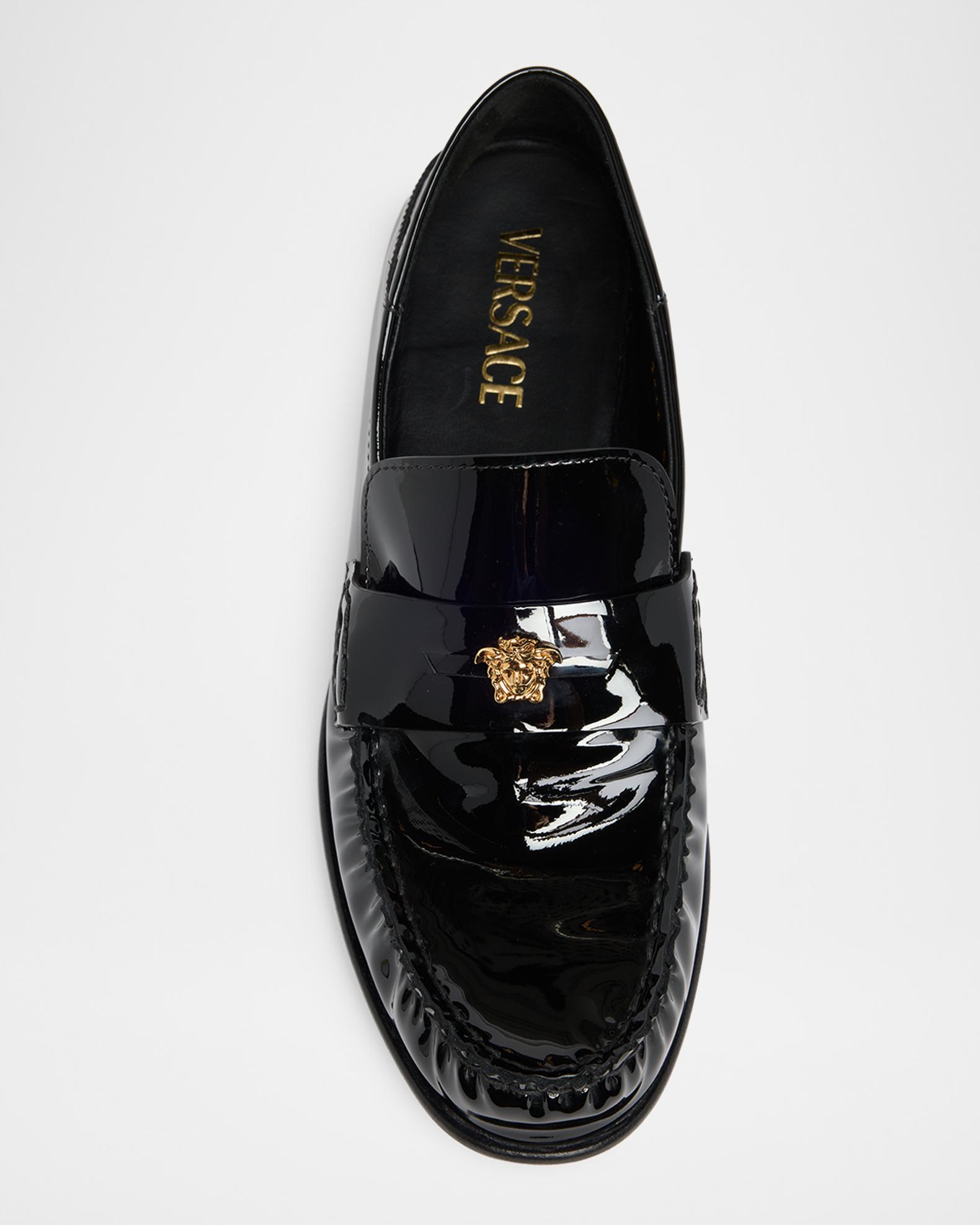 Versace Medusa Patent Leather Loafers | Neiman Marcus