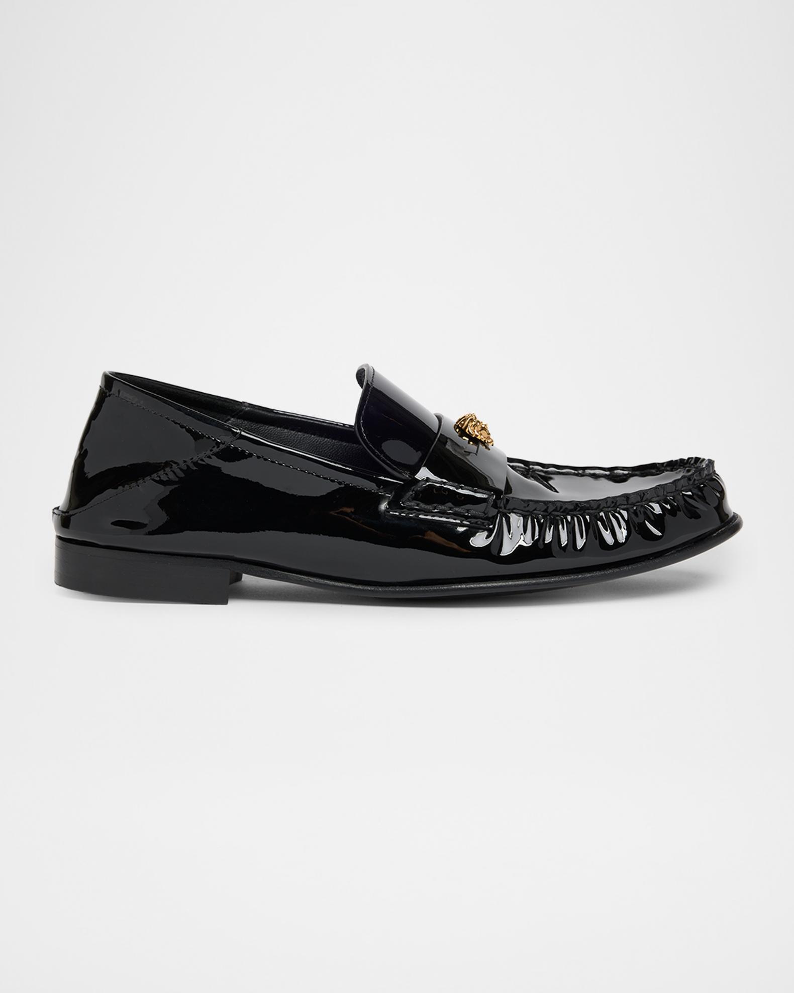 Versace Medusa Patent Leather Loafers | Neiman Marcus