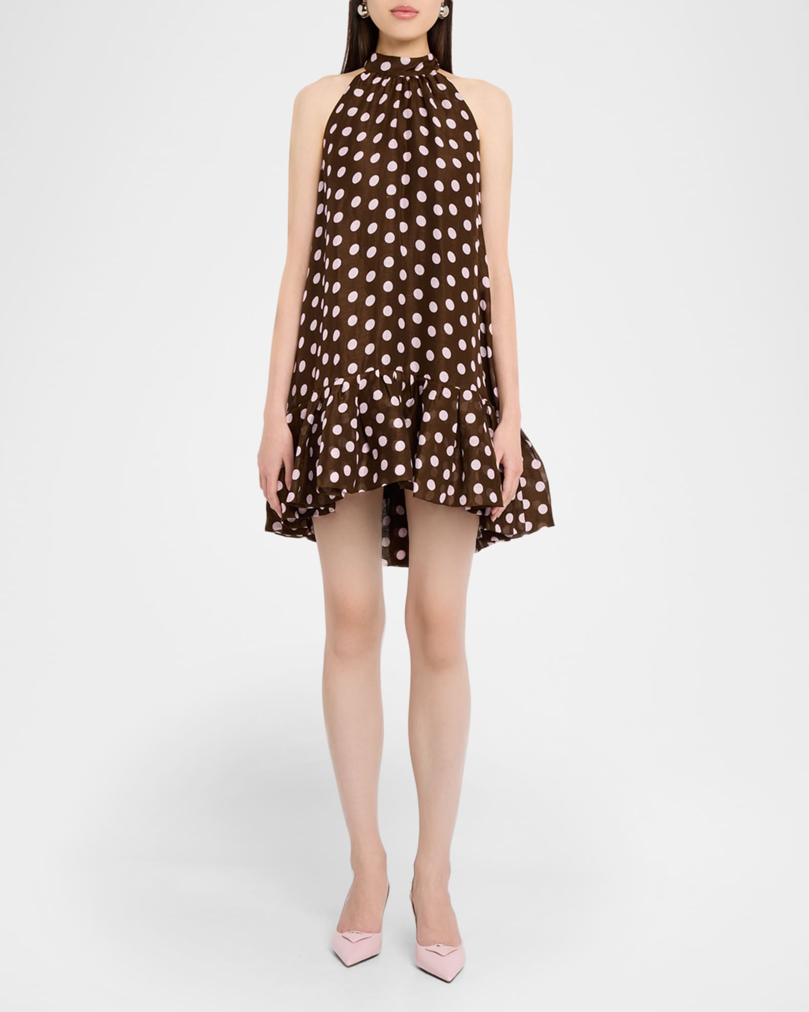 Arca Polka Dot Mini Dress | Neiman Marcus