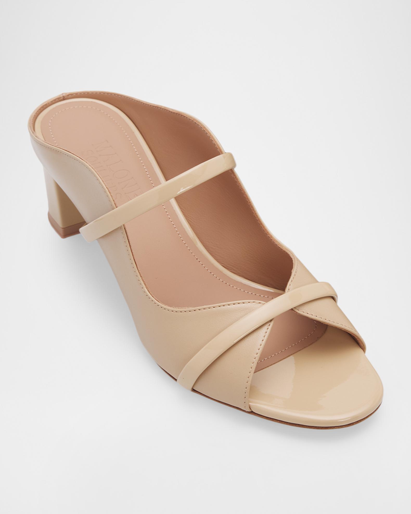 Malone Souliers 45mm Norah Leather Mule Sandals | Neiman Marcus