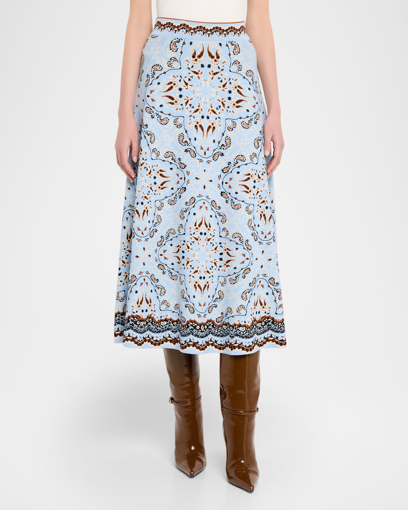 Cara Cara Sandrine Knit Midi Skirt | Neiman Marcus