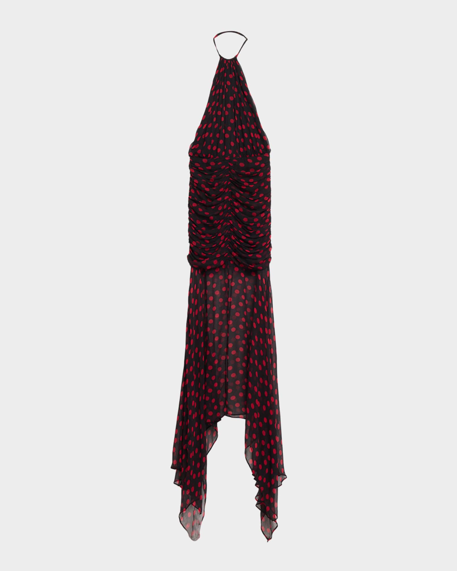 ronny kobo brown polka dot dress Second Glance Olga Criss-Cross Back Midi Dress Polka Dot Brown main image 0