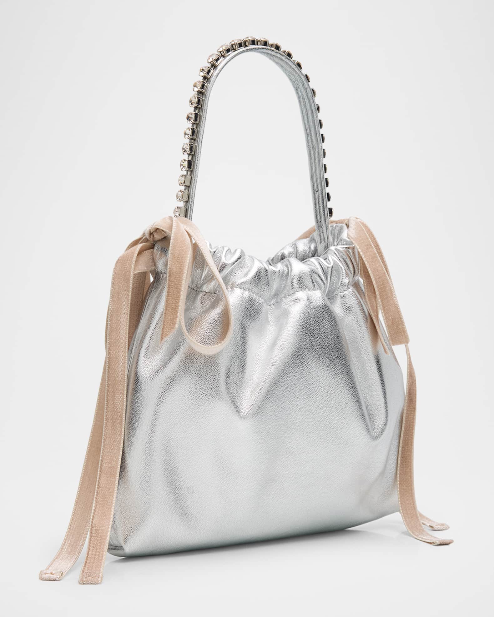 Jimmy Choo Mini Metallic Leather Top-Handle Bag | Neiman Marcus