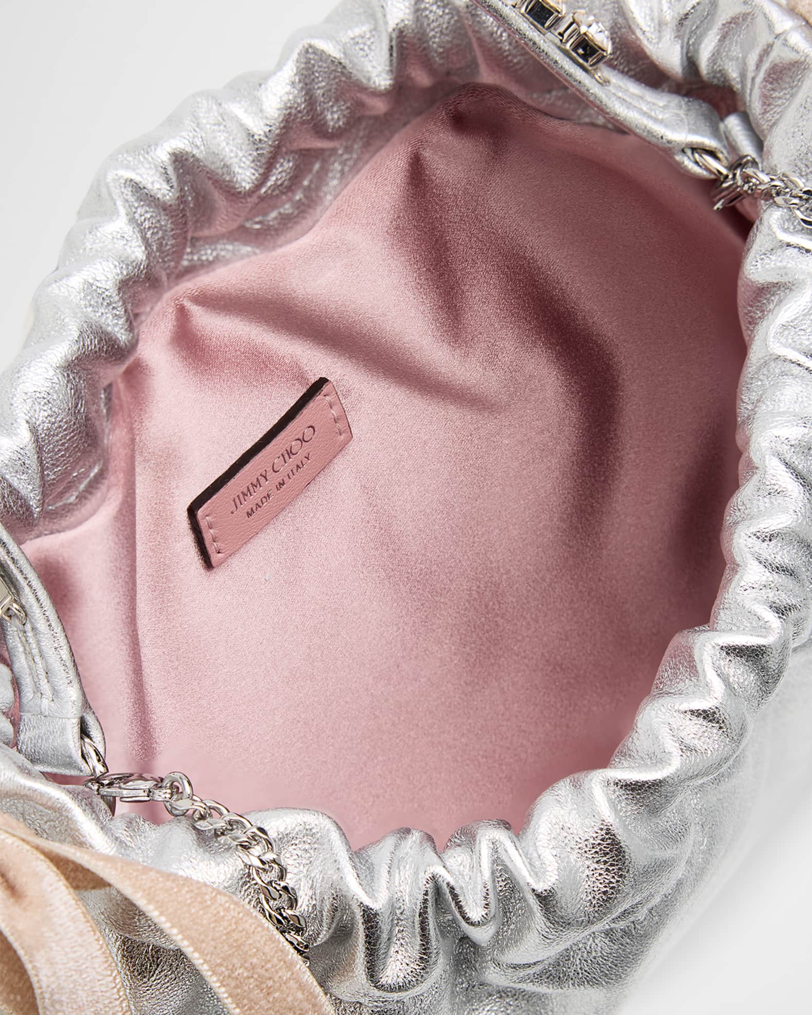 Jimmy Choo Mini Metallic Leather Top-Handle Bag | Neiman Marcus