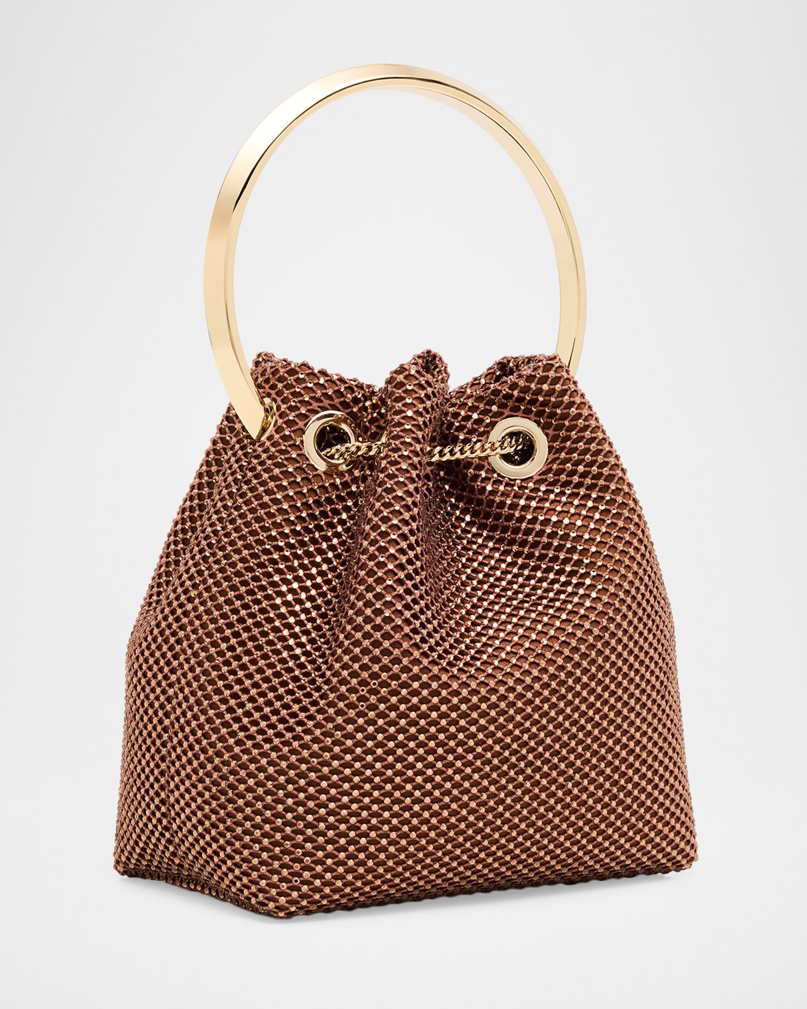 Jimmy Choo Bon Bon Crystal Mesh Top-Handle Bag | Neiman Marcus