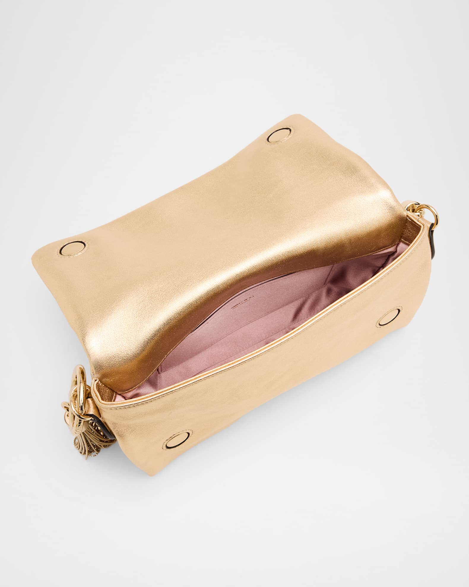 【新品未使用】JIMMY CHOO／CALLIE Silver Metallic Leather Clutch Bag | Callie | Pre Fall 18 | JIMMY CHOO