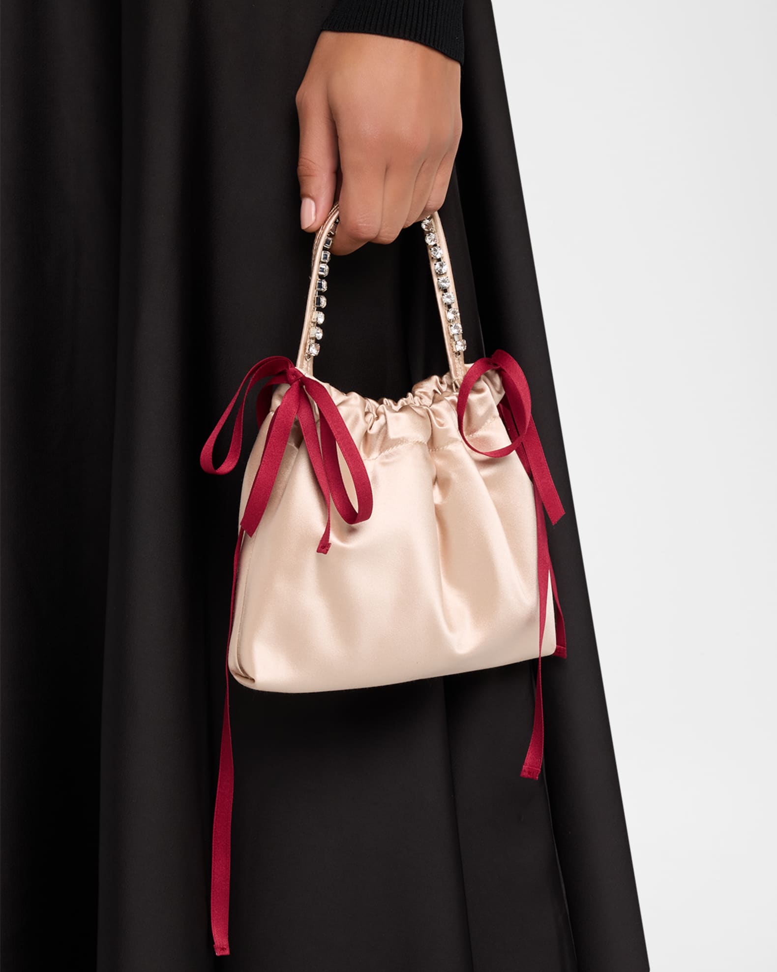 Jimmy Choo Drawstring Mini Top-Handle Bag | Neiman Marcus