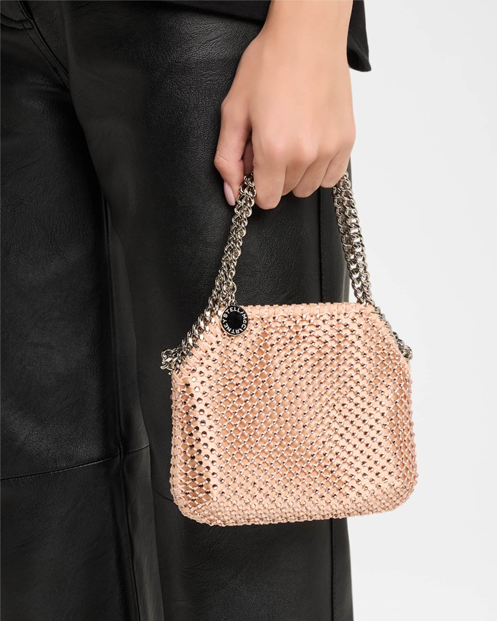 Stella McCartney Falabella Mini Crystal Mesh Tote Bag | Neiman Marcus