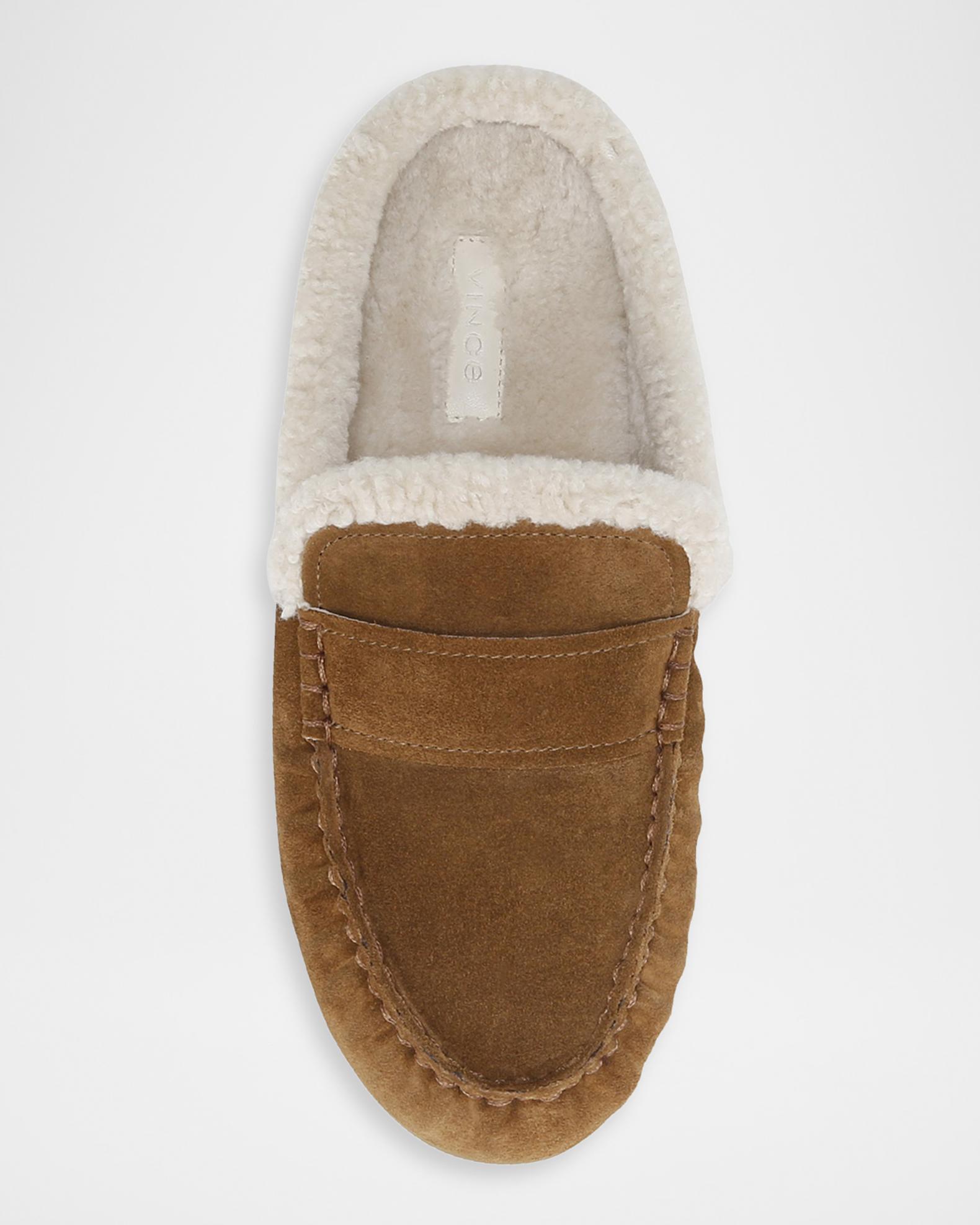 Vince Men\'s Gibson Suede Lamb Fur Slipper Smoke Gray US 12 New MSRP $150 Hampton Suede Slipper in Vince Products Men | Vince main image 4