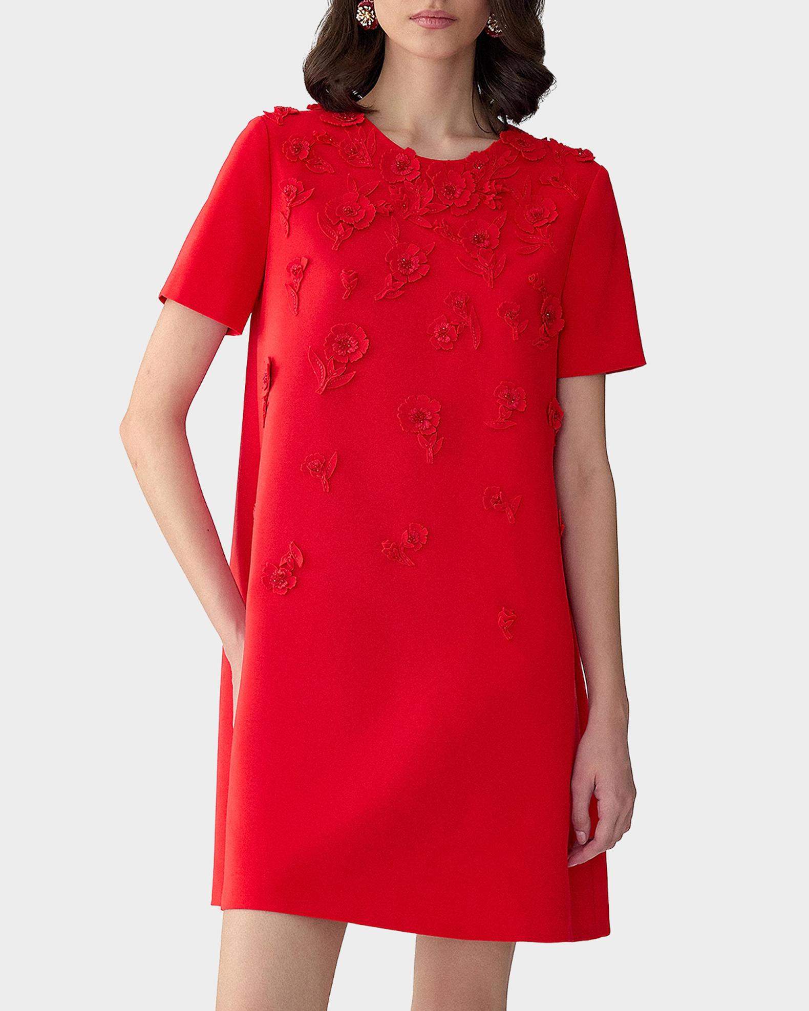 embroidered sheath mini dress Heather Embroidered Mini Dress