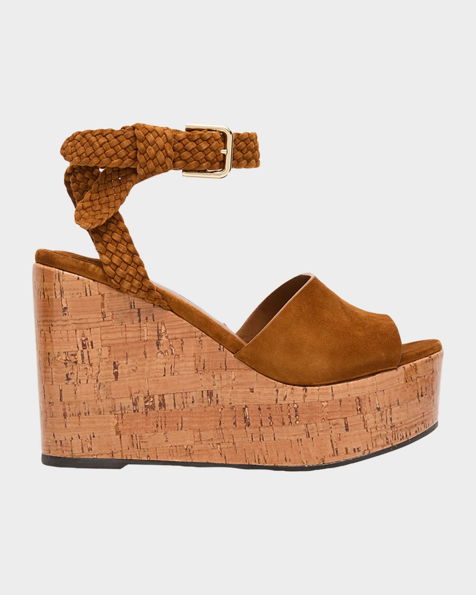 JIMMY CHOO 143WALSH フラットシューズ 37.5 Jimmy Choo 100mm Jori Suede Platform Wedge Sandals | Neiman Marcus