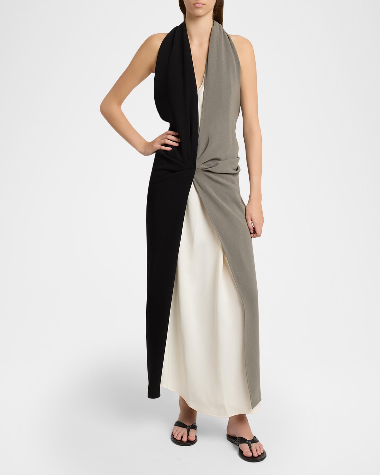 Proenza Schouler Elsa Draped Matte Crepe Dress | Neiman Marcus