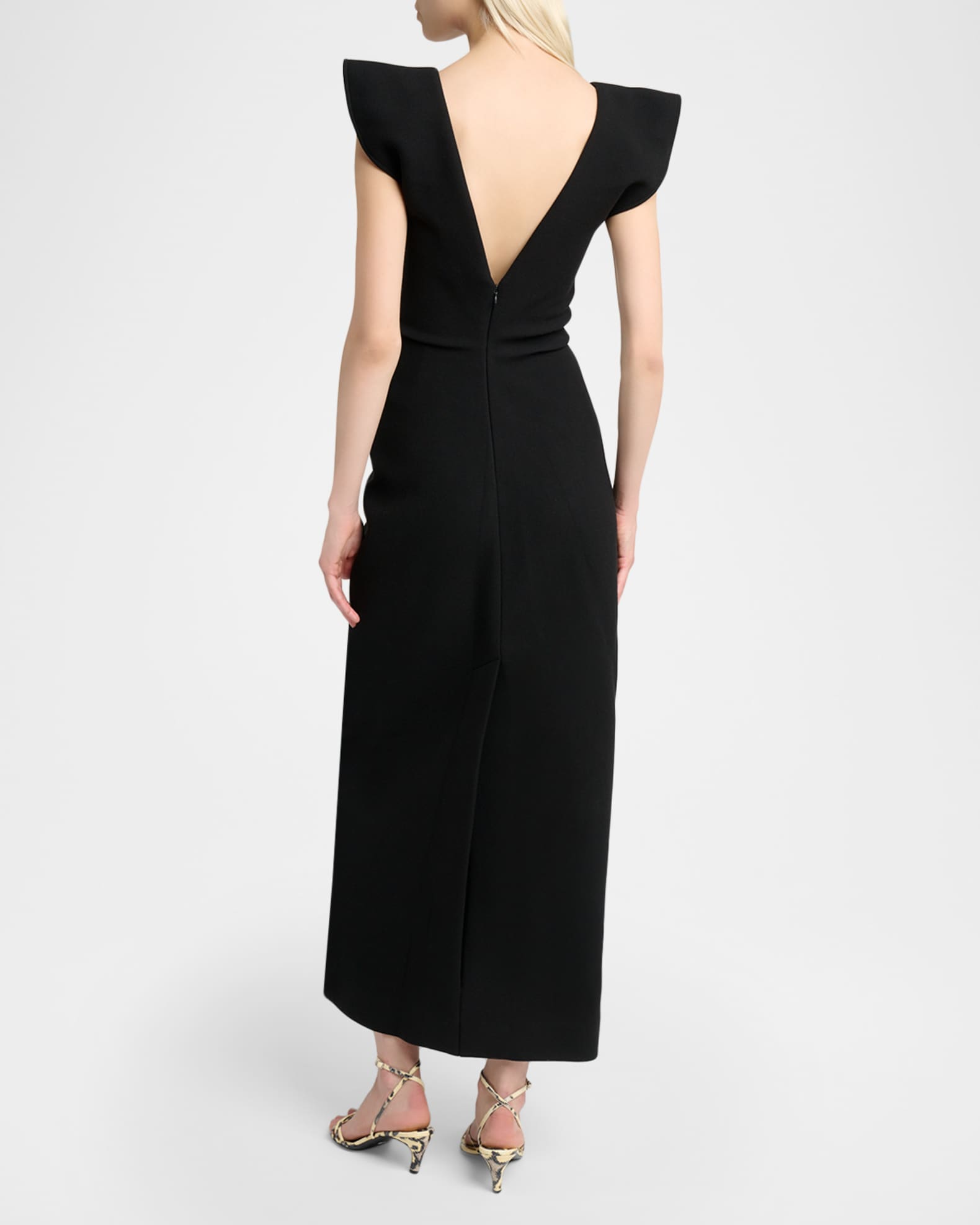 Mariam Dress in Wool Scuba Black | Proenza Schouler Official Site