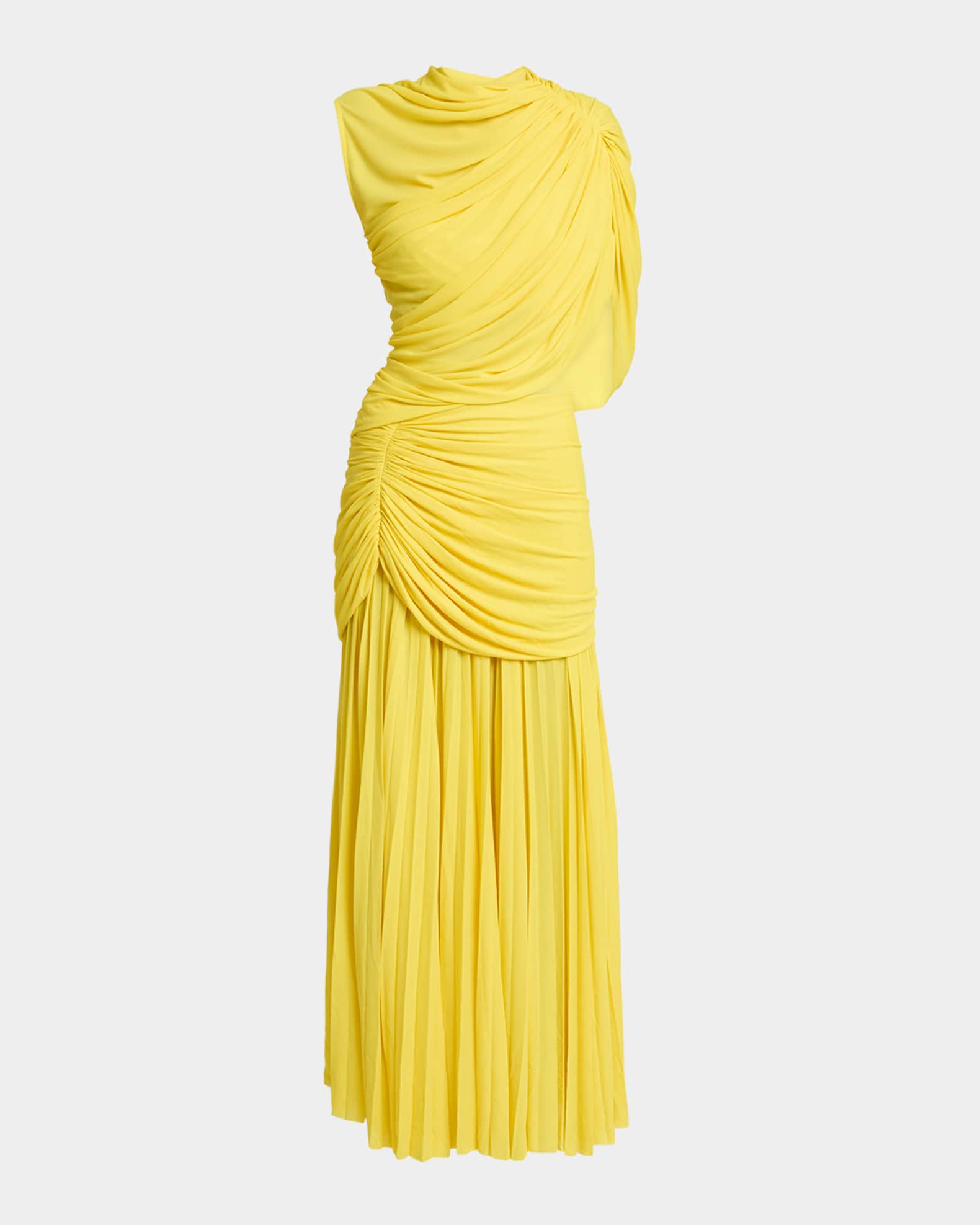 Irma Dress in Gauzy Jersey Yellow | Proenza Schouler Official Site