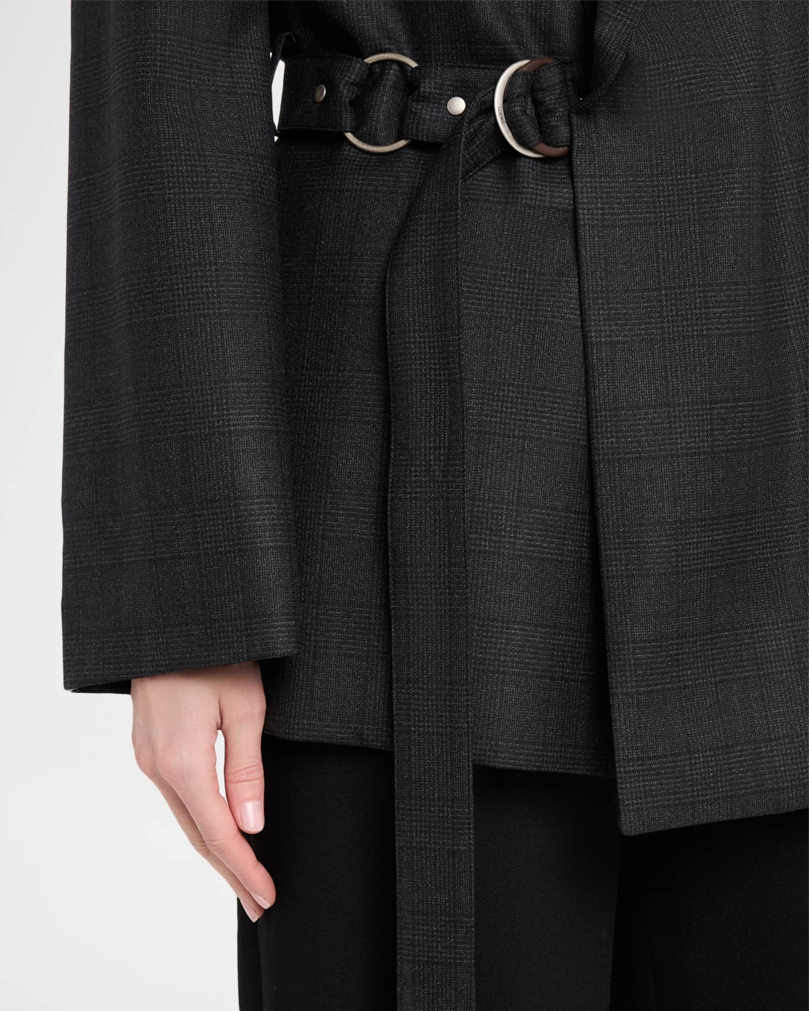 w*u様 LOEWE ダークグレー ジャケット Draped jacket in suede goatskin Grey - LOEWE USA Official Website