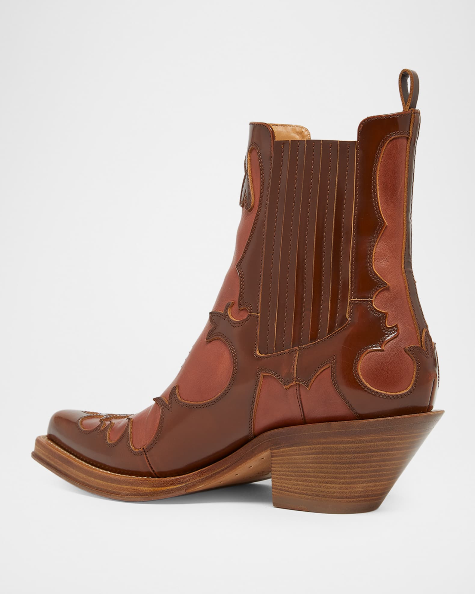 Gabriela Hearst 70mm Cassidy Western-Style Leather Booties