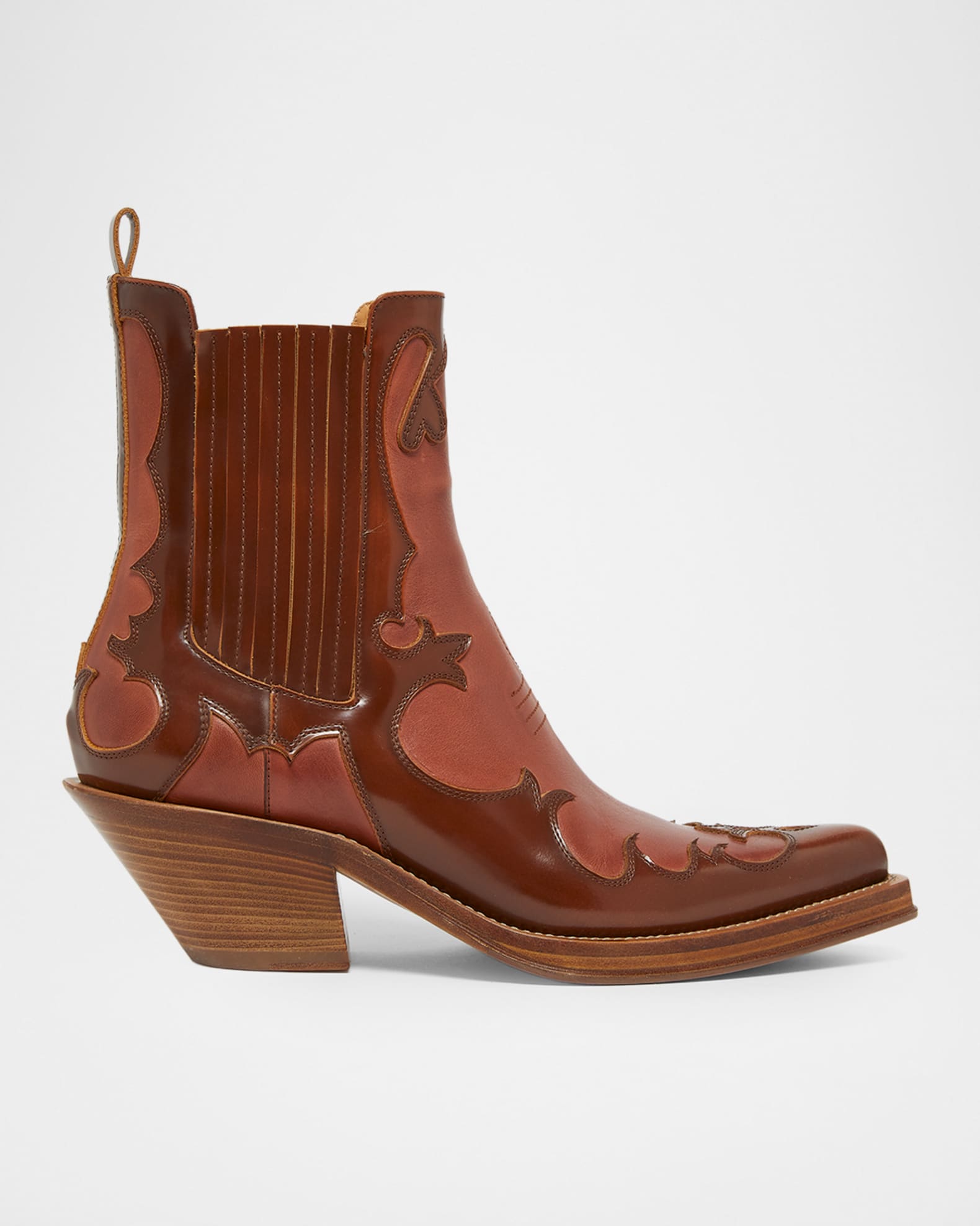 Gabriela Hearst 70mm Cassidy Western-Style Leather Booties