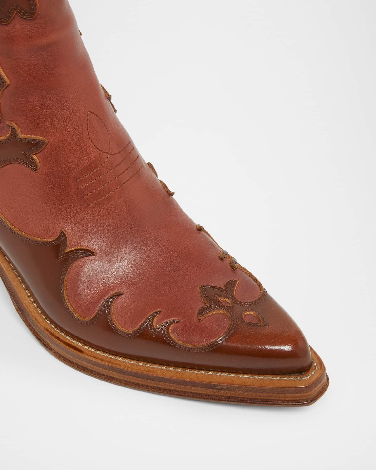 Gabriela Hearst 70mm Cassidy Western-Style Leather Booties