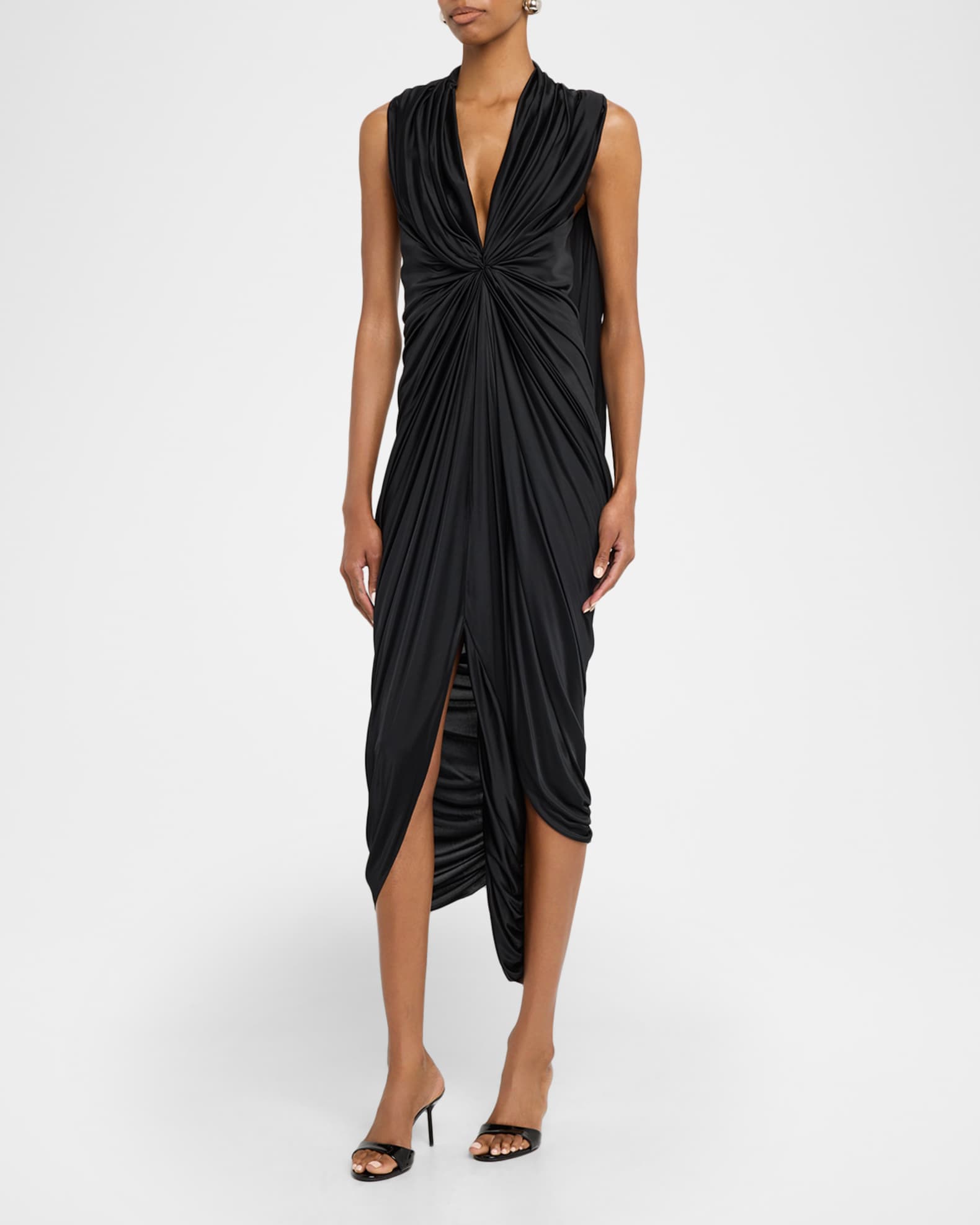 Loewe Women's Draped Jersey Gown - Black